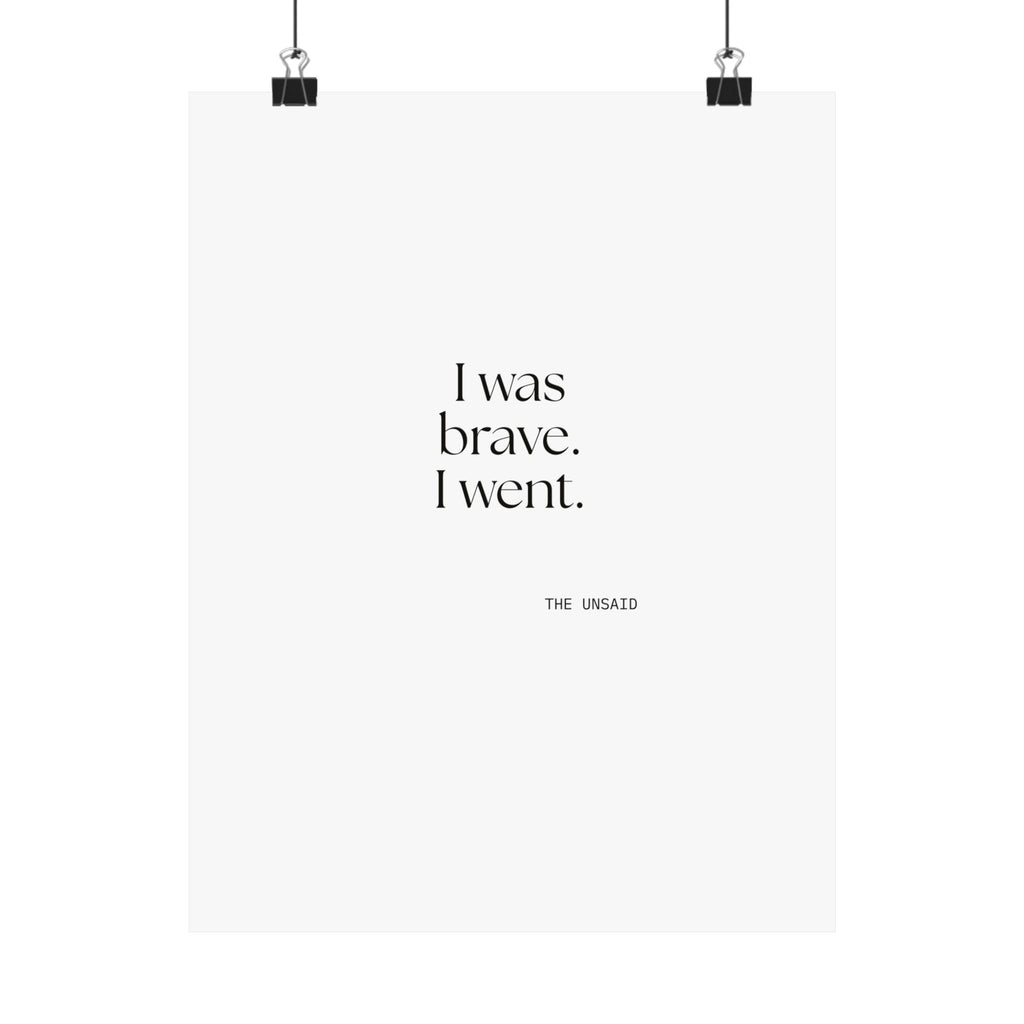 I was brave. I went - Poster - For Introverts
