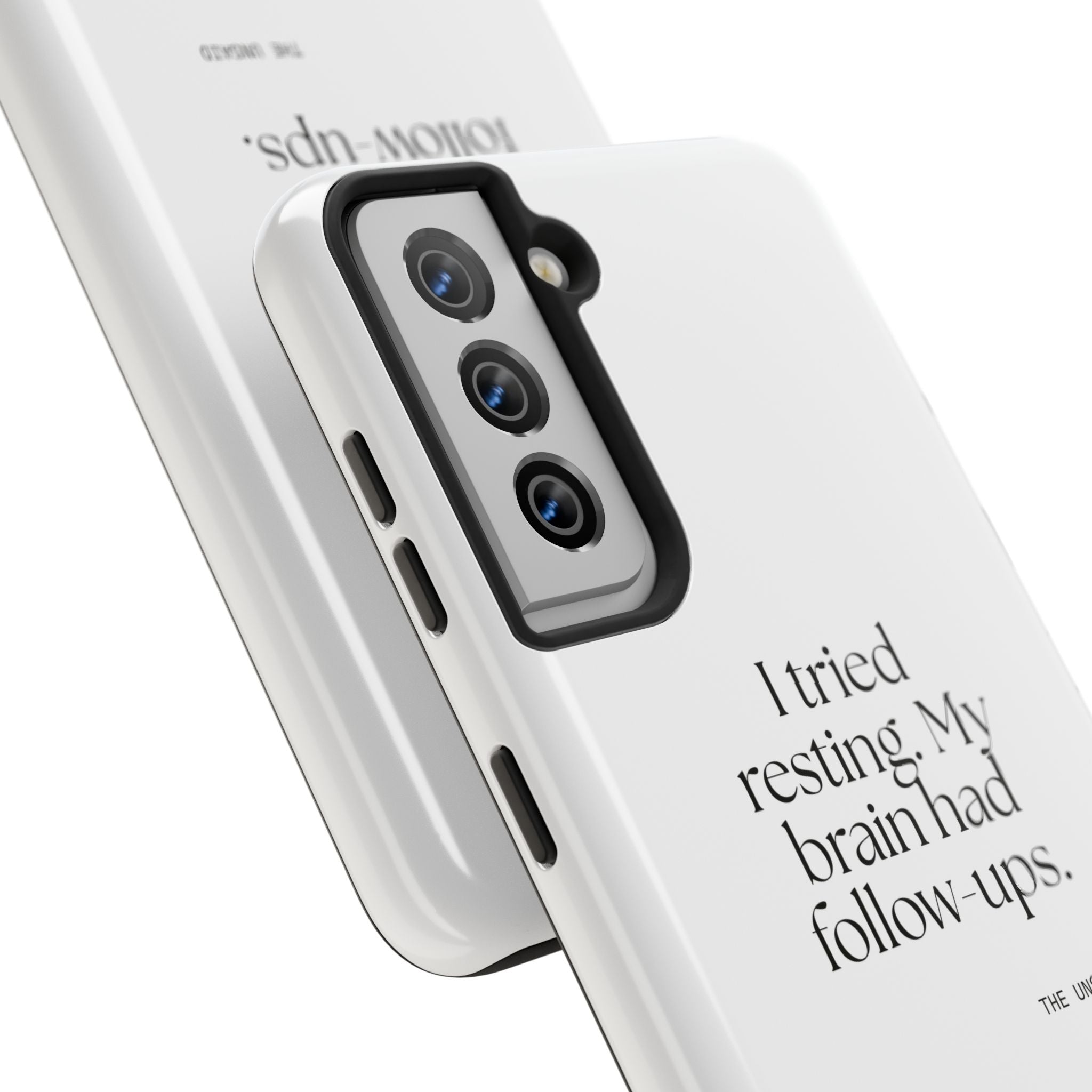 I tried resting. My brain had follow-ups - Tough Phone Case - For Overthinkers