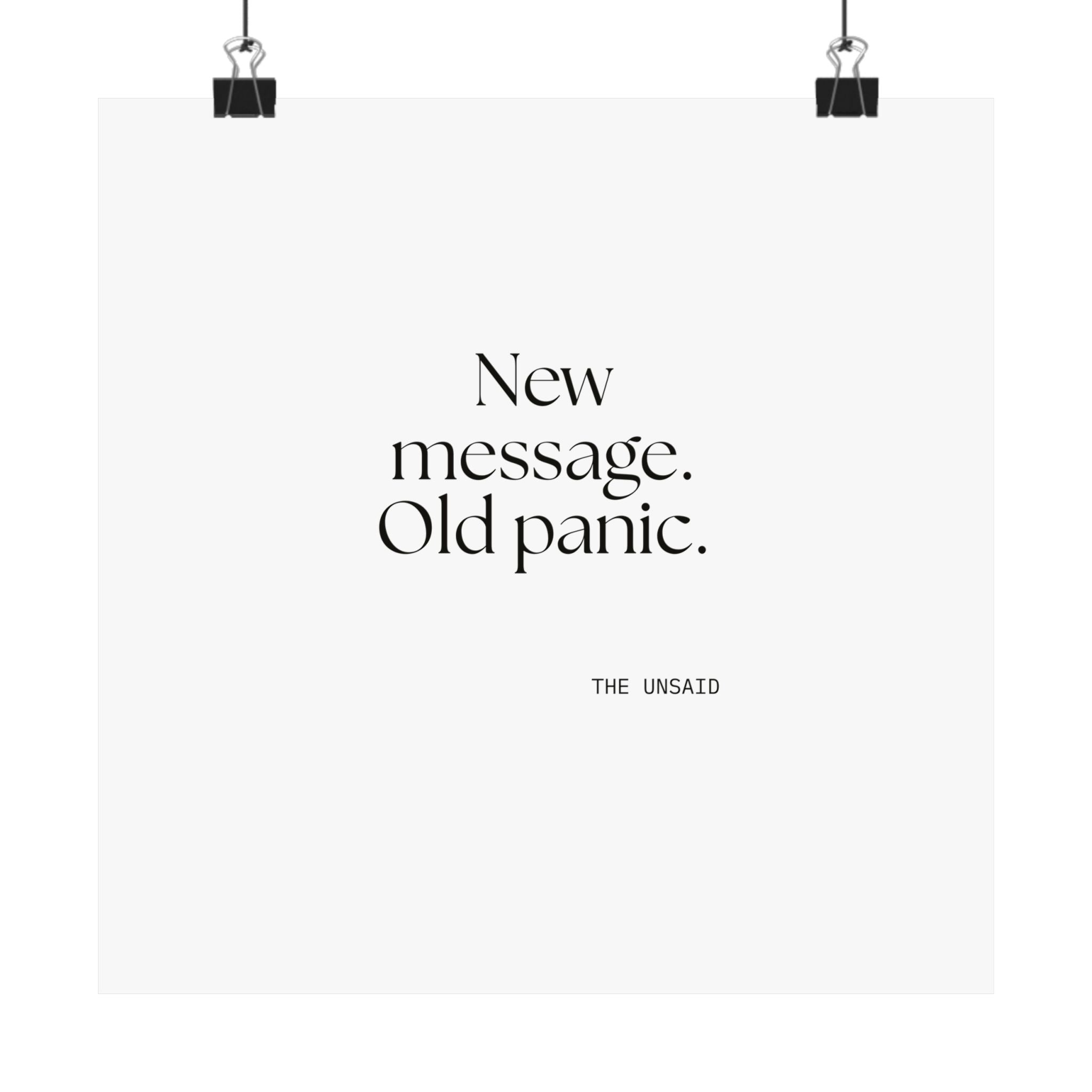 New message. Old panic - Poster - For Overthinkers