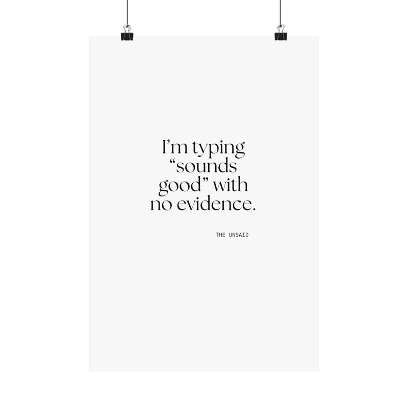 Poster — I’m typing “sounds good” with no evidence.