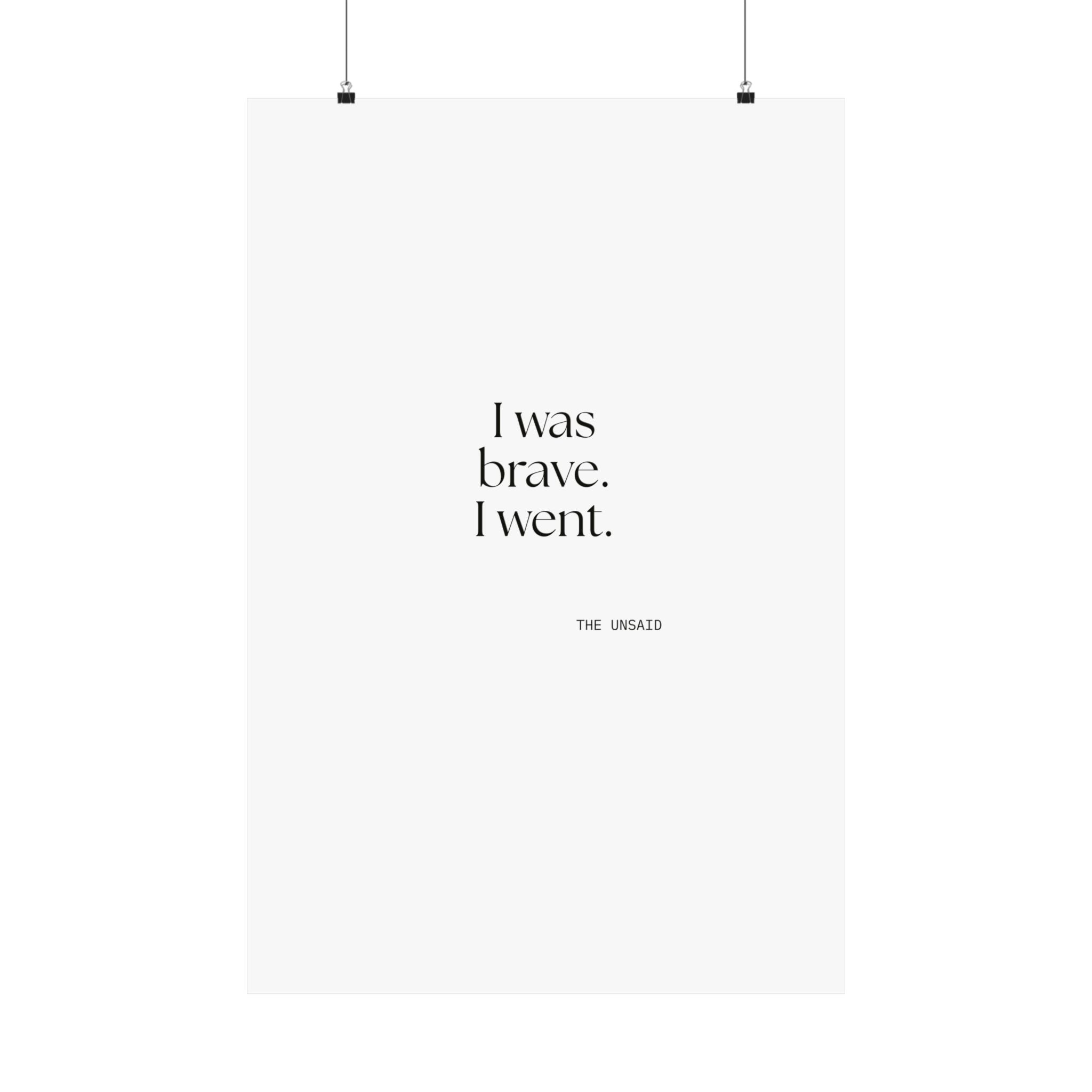 I was brave. I went - Poster - For Introverts