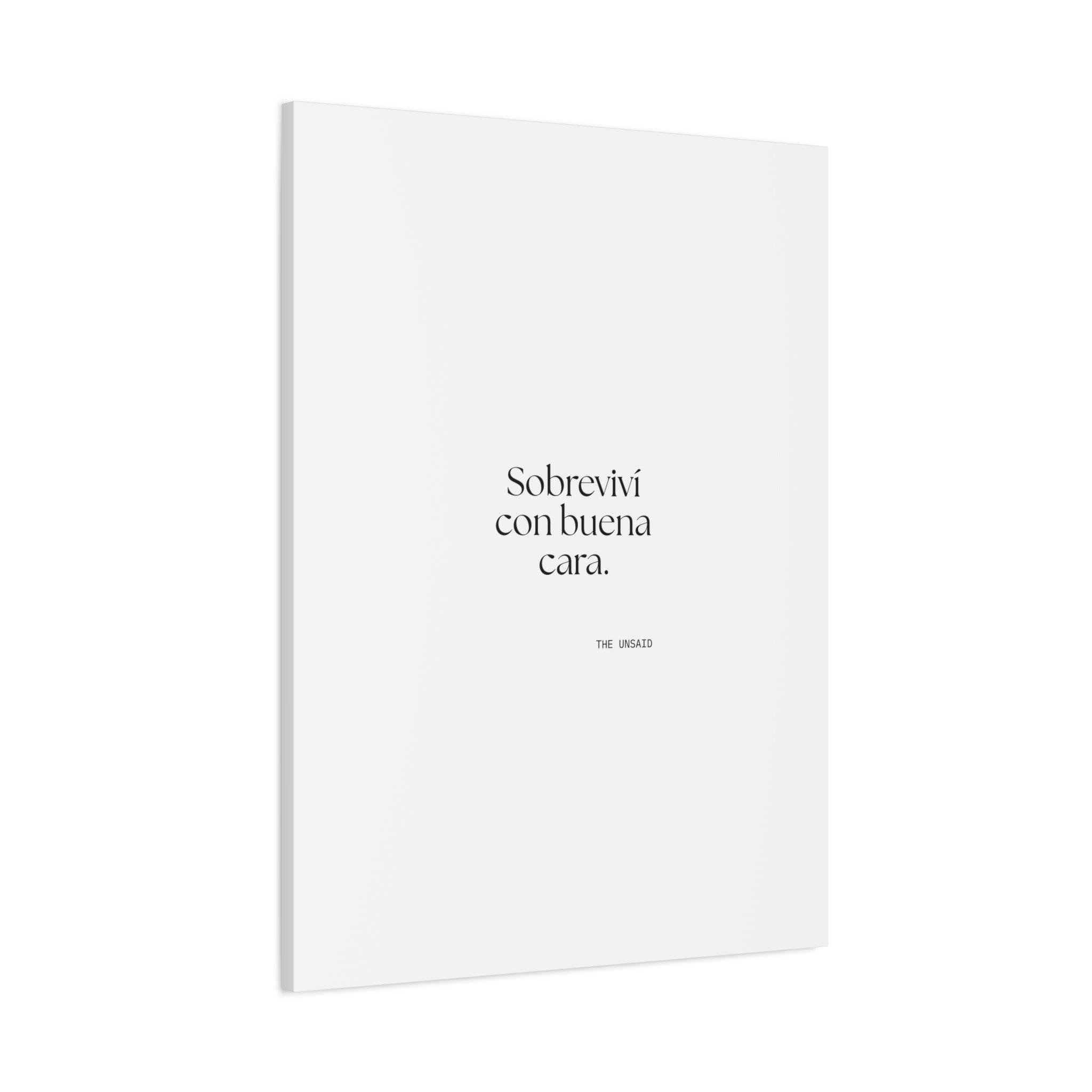 Sobreviví con buena cara - Canvas Print - En Español