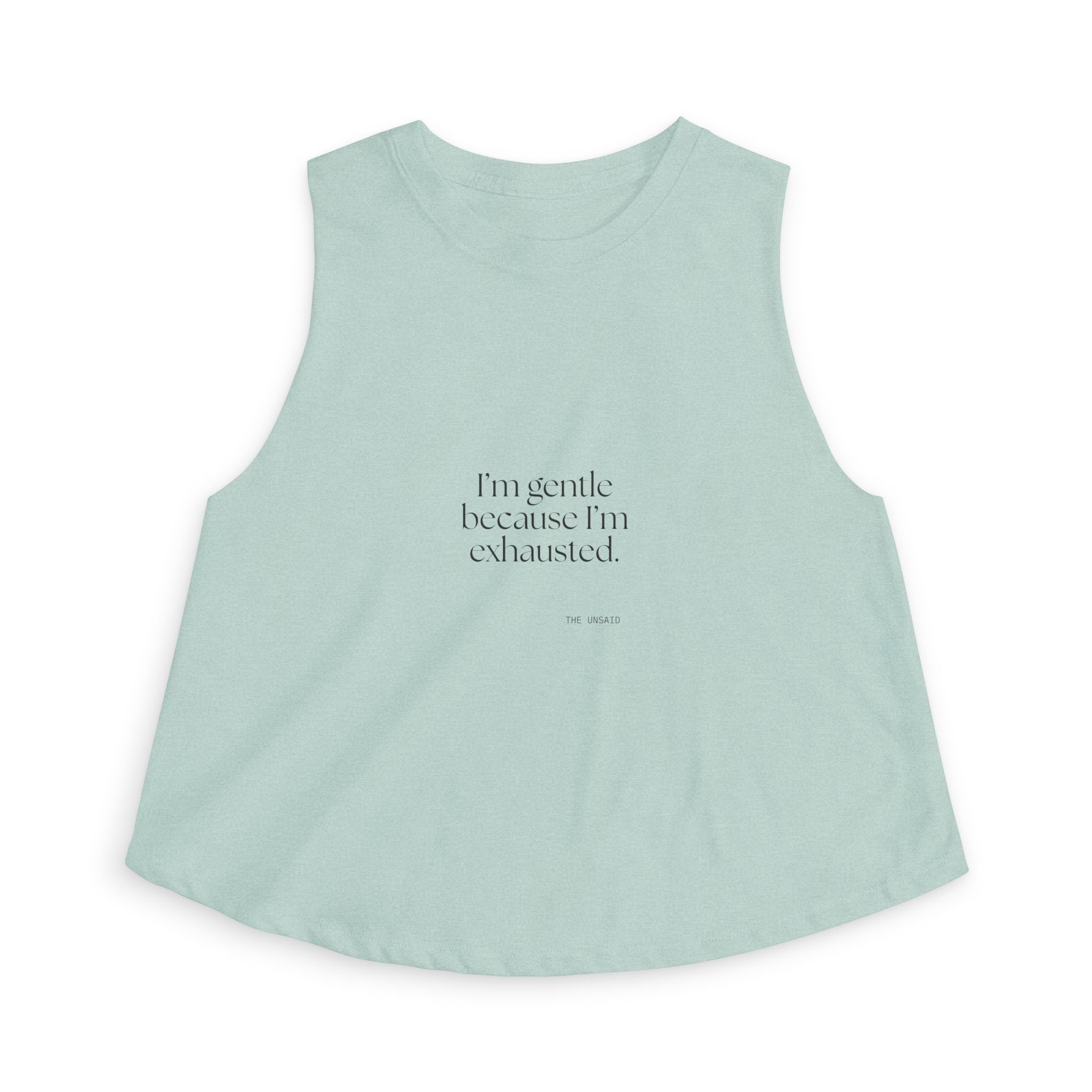 I’m gentle because I’m exhausted - Crop Top - Dry Humor