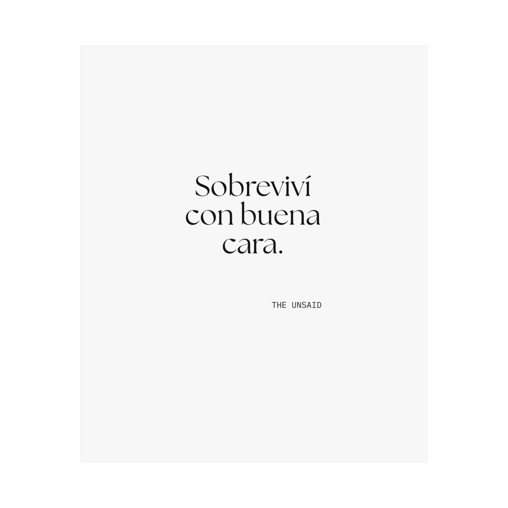 Sobreviví con buena cara - Poster - En Español