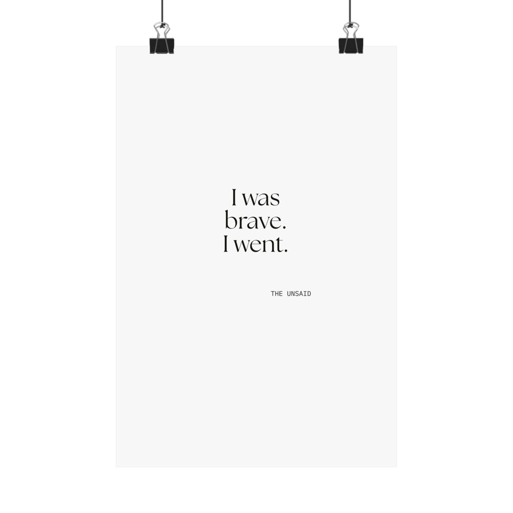I was brave. I went - Poster - For Introverts