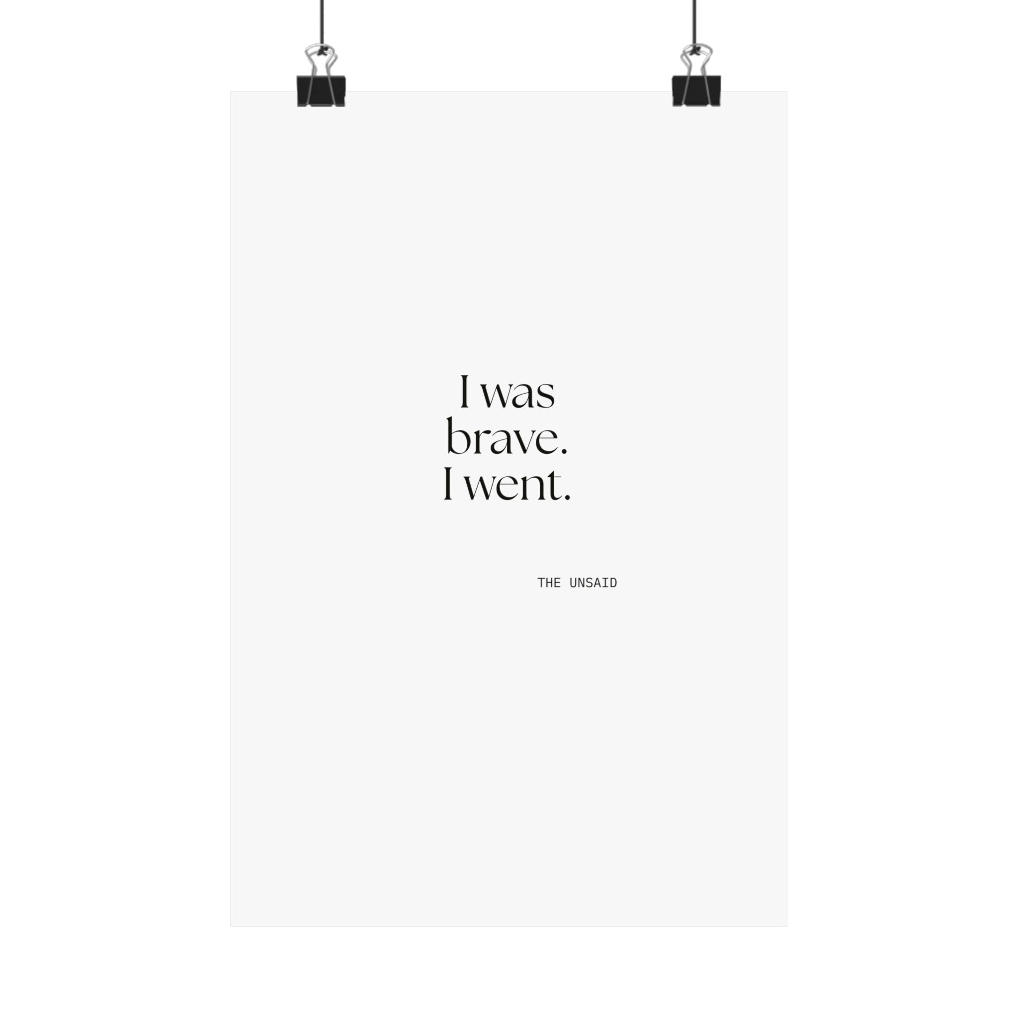I was brave. I went - Poster - For Introverts
