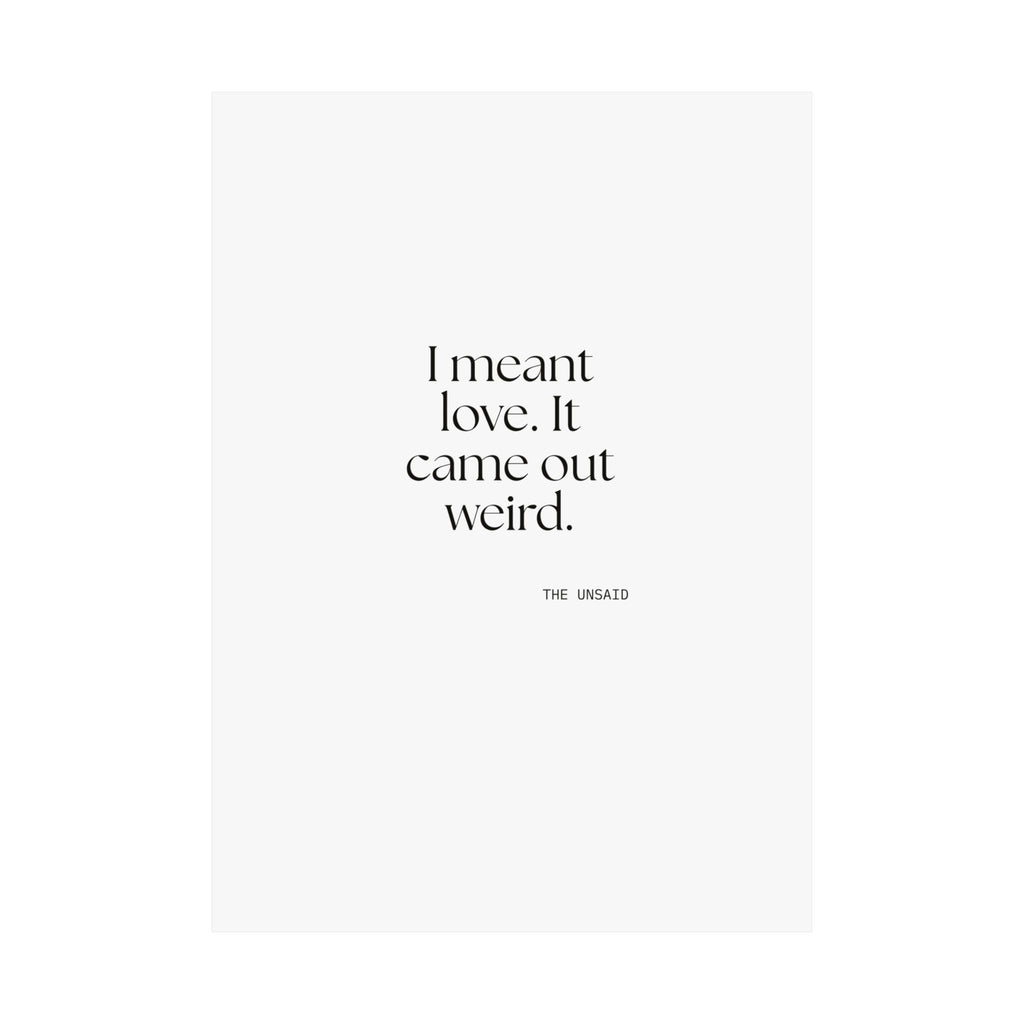 I meant love. It came out weird - Poster - For Introverts