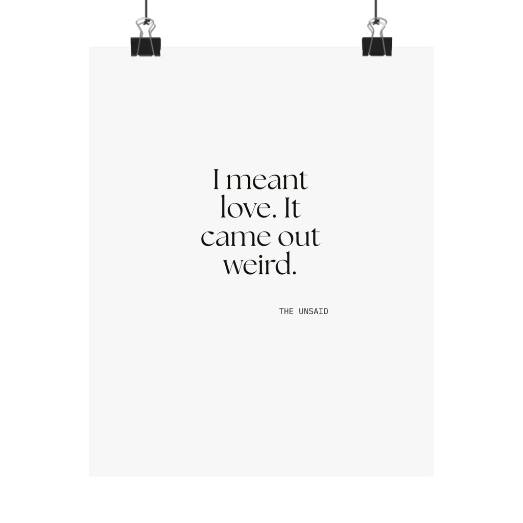 I meant love. It came out weird - Poster - For Introverts