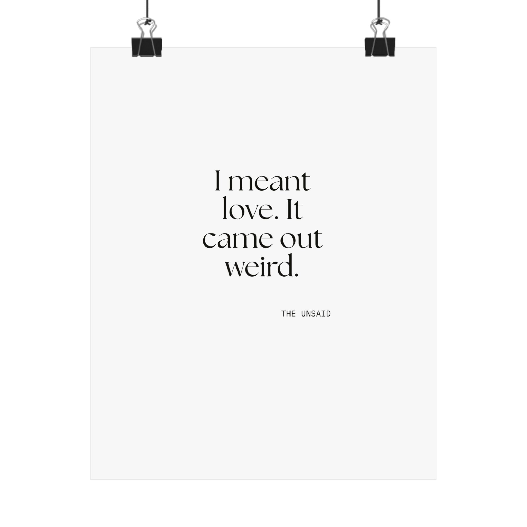 I meant love. It came out weird - Poster - For Introverts