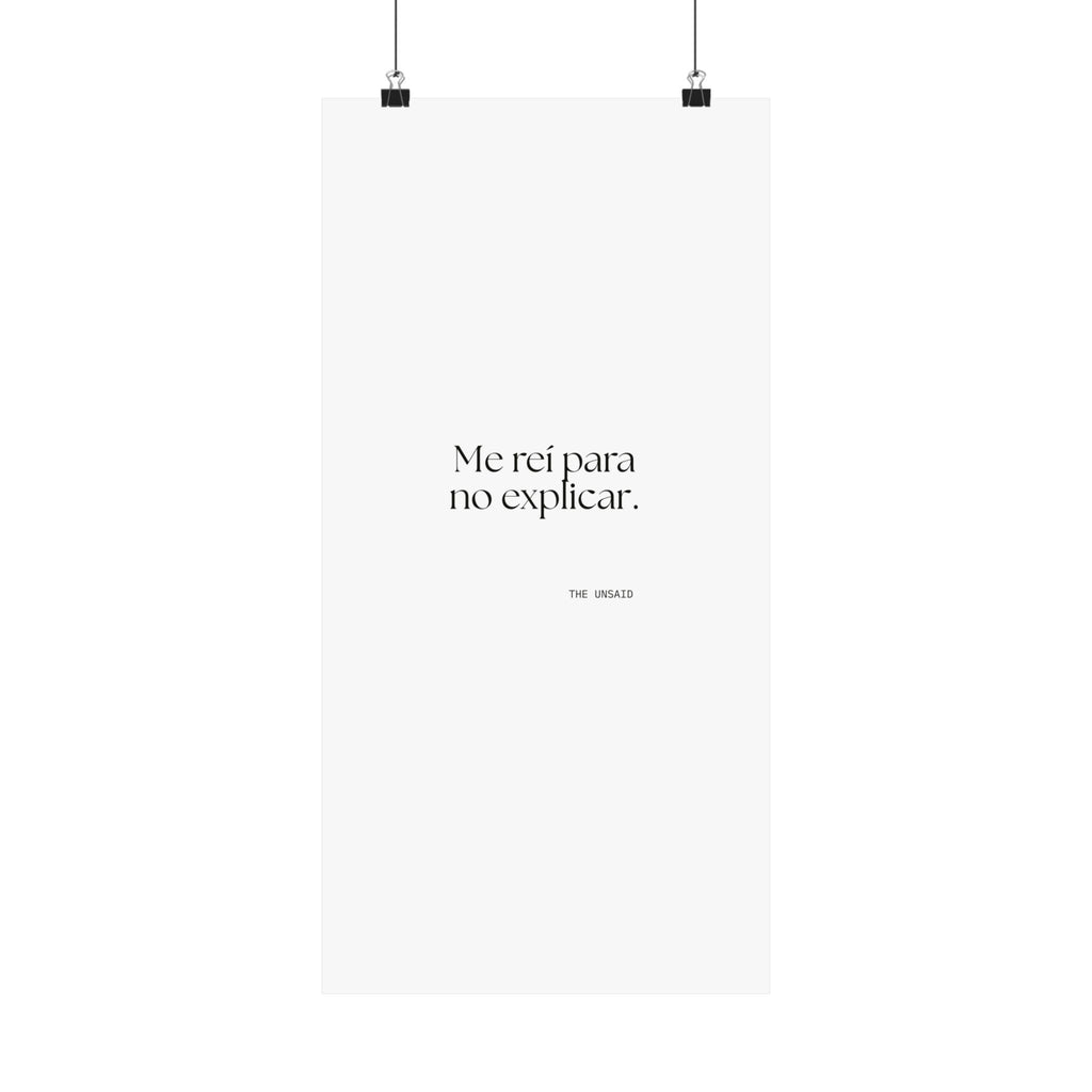 Me reí para no explicar - Poster - En Español