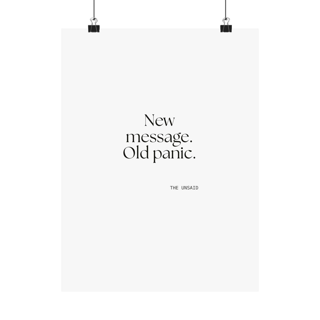 New message. Old panic - Poster - For Overthinkers