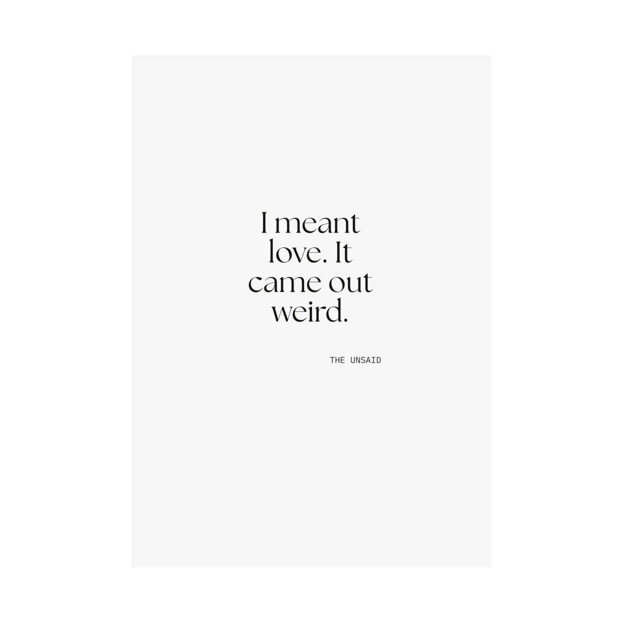 I meant love. It came out weird - Poster - For Introverts