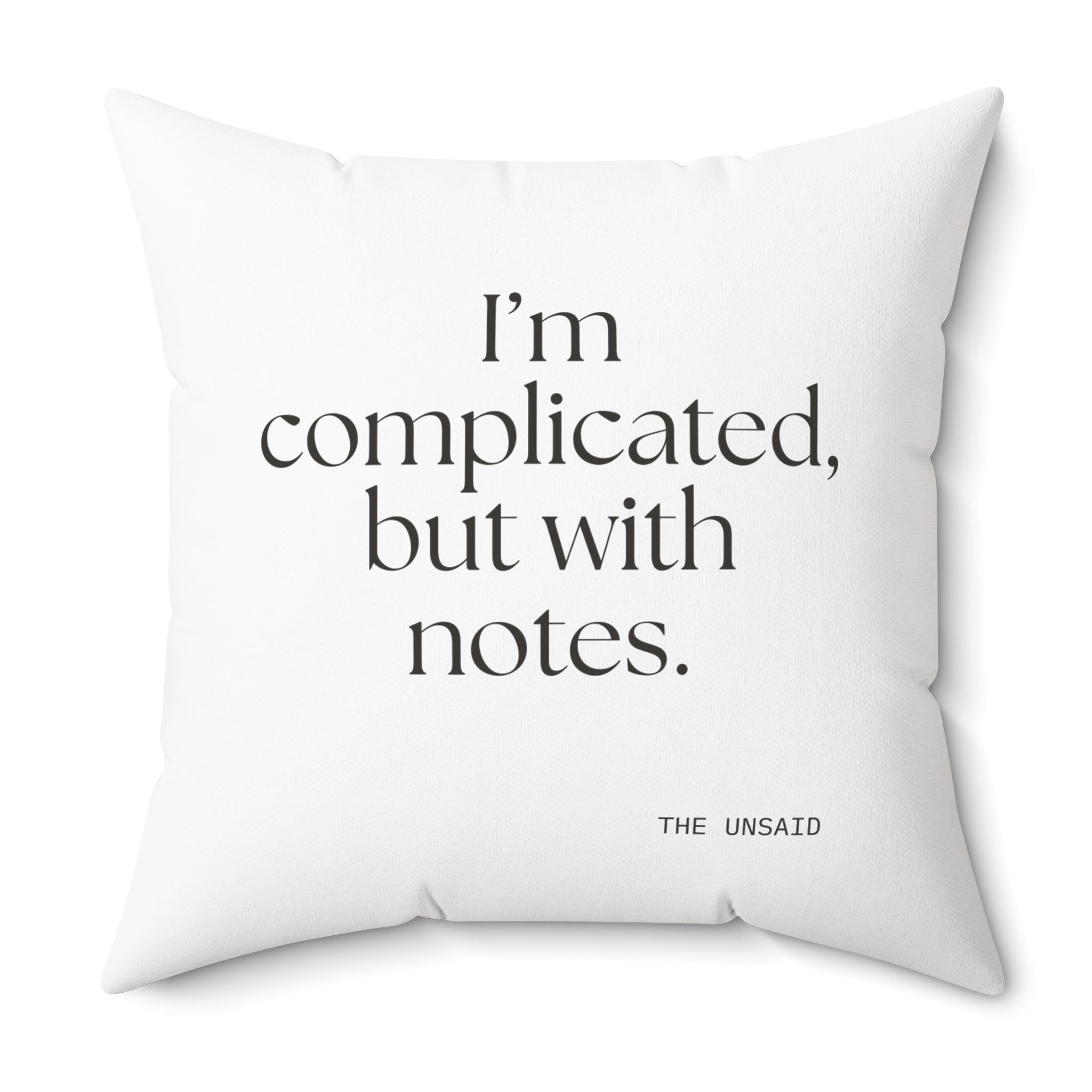 I’m complicated, but with notes - Throw Pillow - Dry Humor