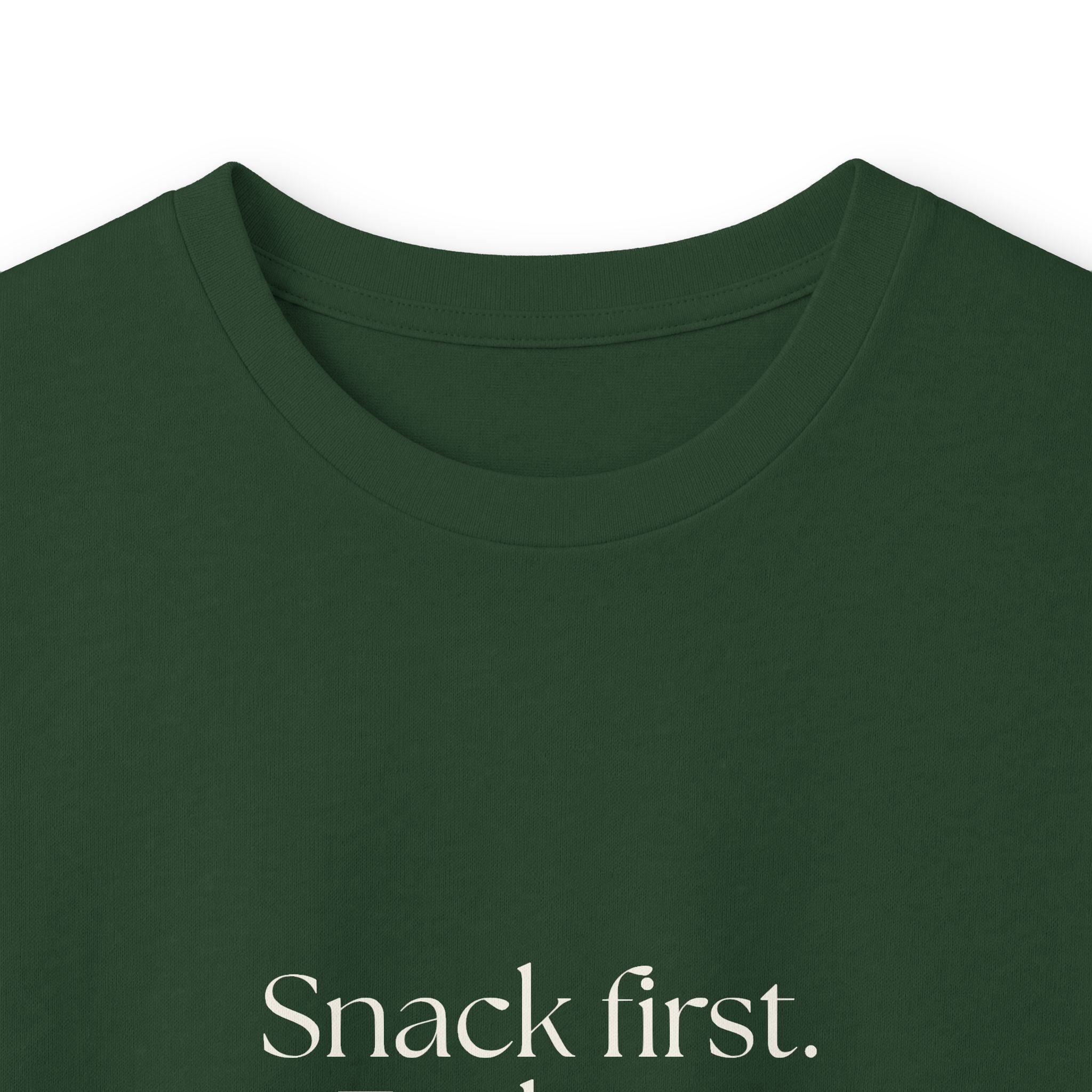 Snack first. Feelings later - Long Sleeve Shirt - Dry Humor