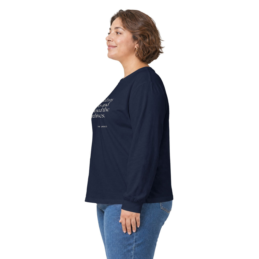 I closed my eyes and opened the archives - Long Sleeve Shirt - For Overthinkers