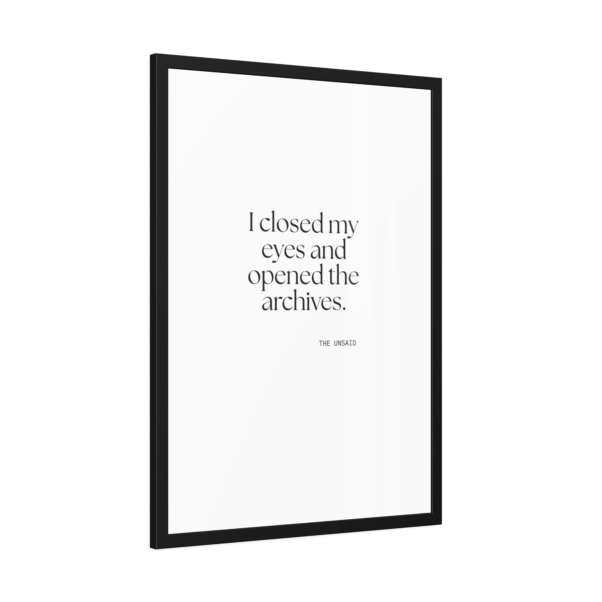 I closed my eyes and opened the archives - Framed Print - For Overthinkers
