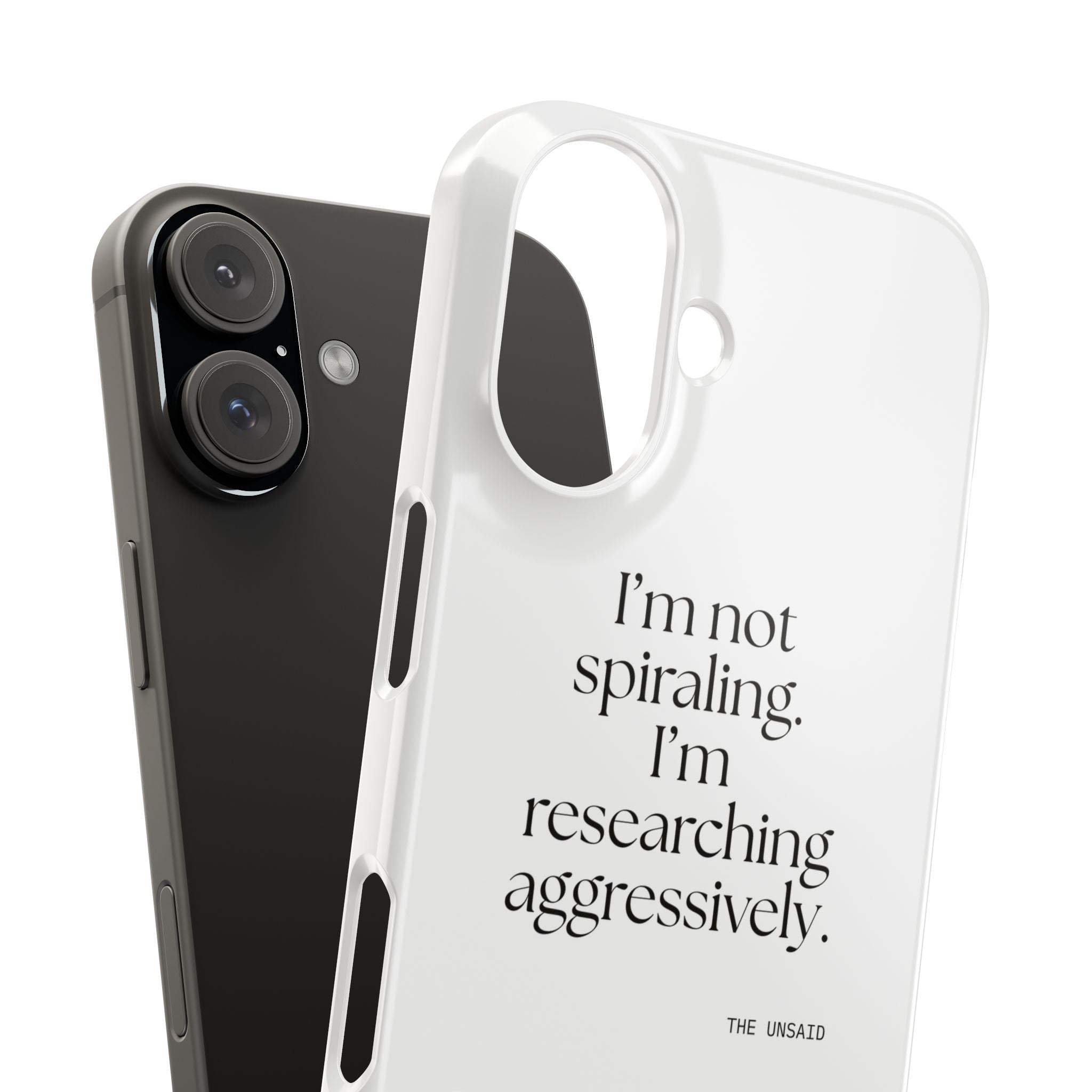 I’m not spiraling. I’m researching aggressively - Phone Case - For Overthinkers