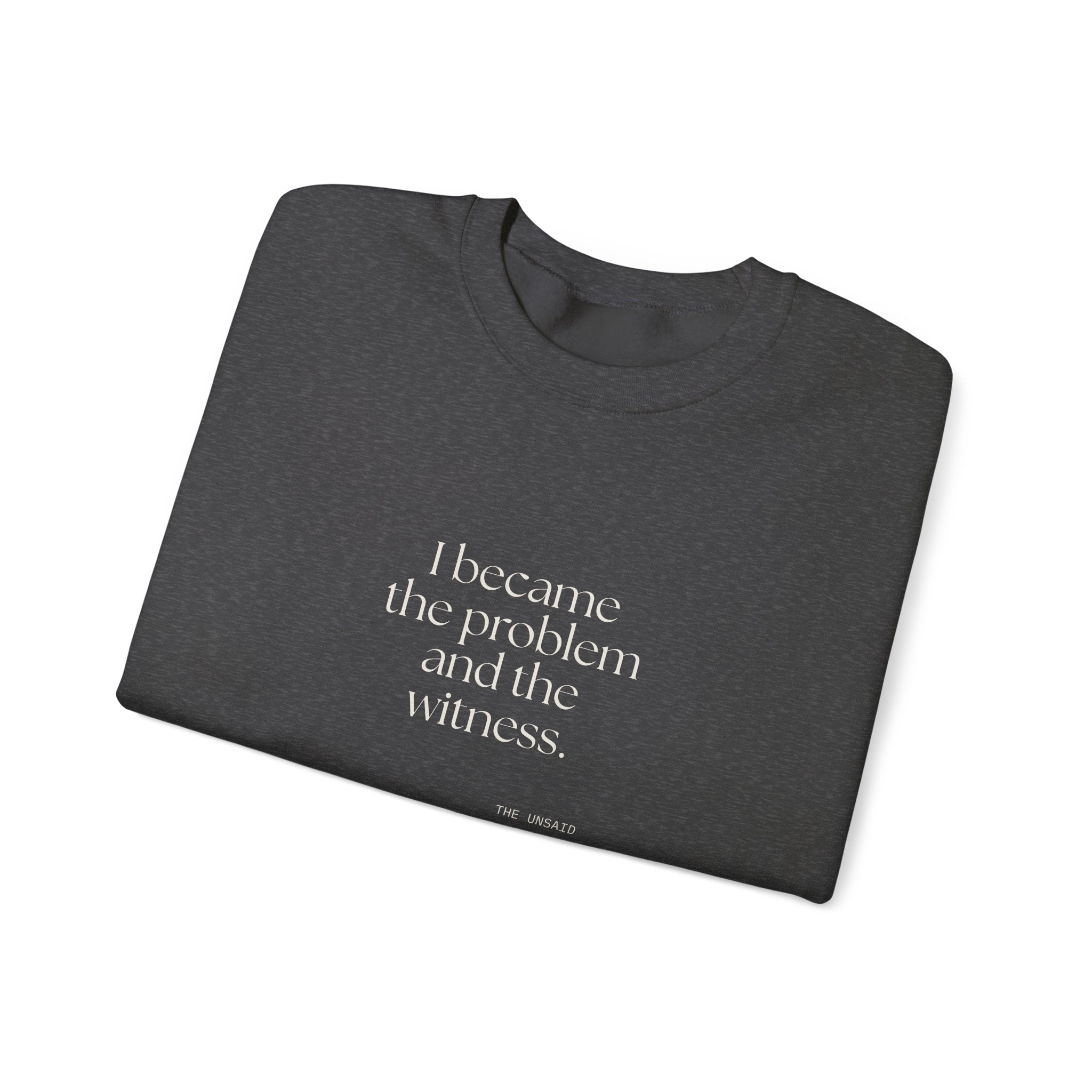 I became the problem and the witness - Sweatshirt - Dry Humor