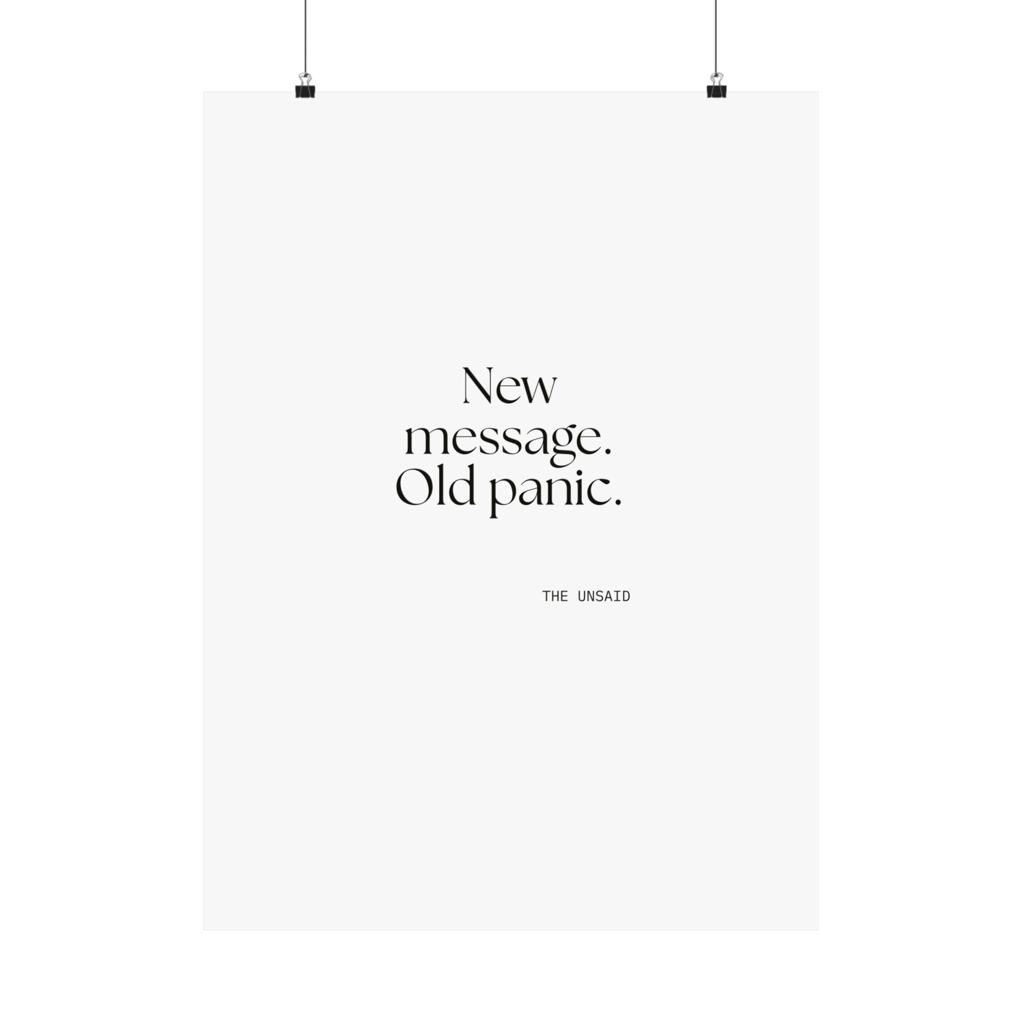 New message. Old panic - Poster - For Overthinkers