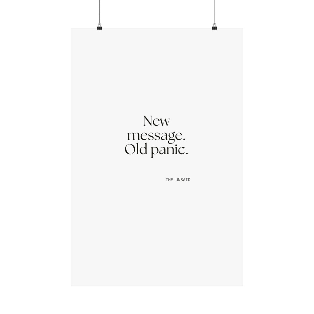 New message. Old panic - Poster - For Overthinkers