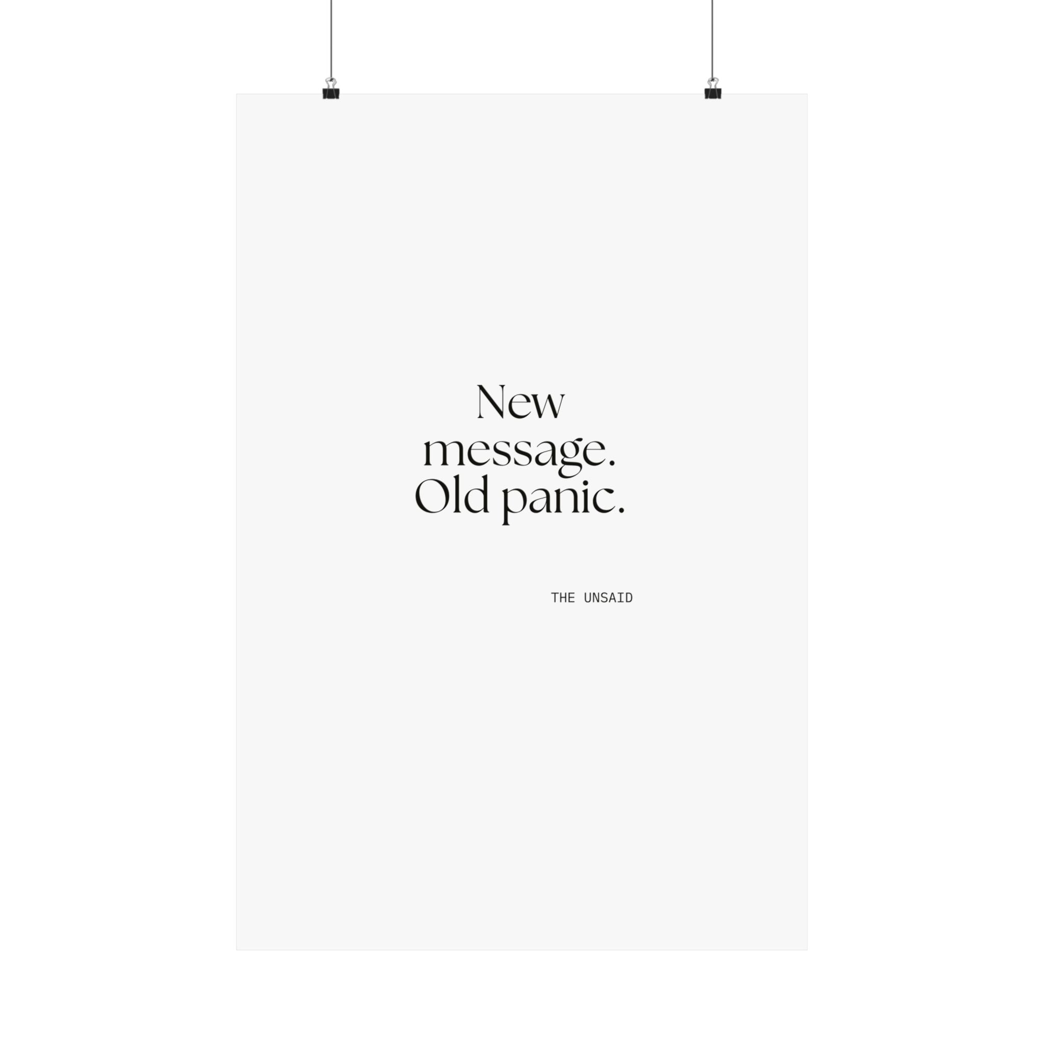 New message. Old panic - Poster - For Overthinkers