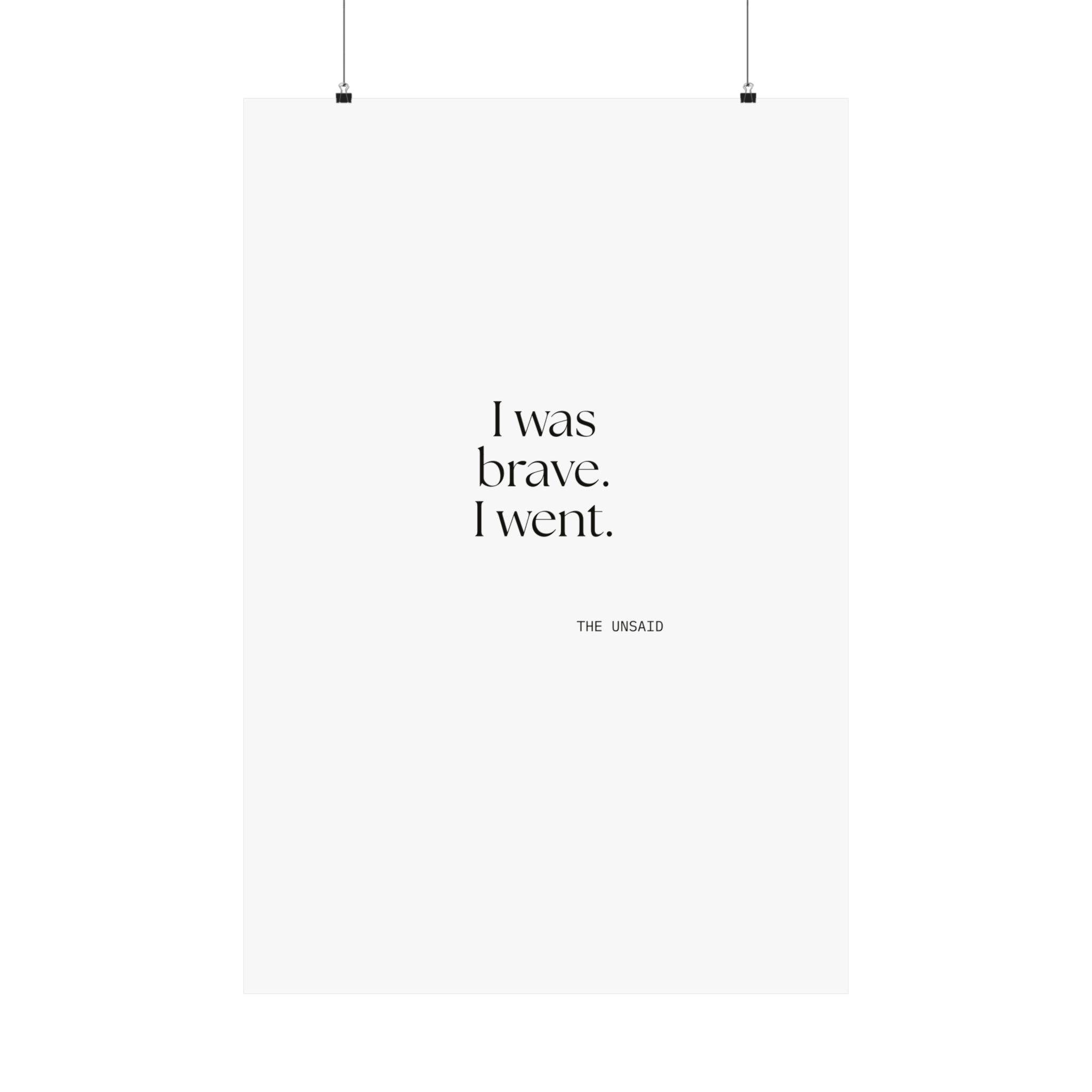 I was brave. I went - Poster - For Introverts