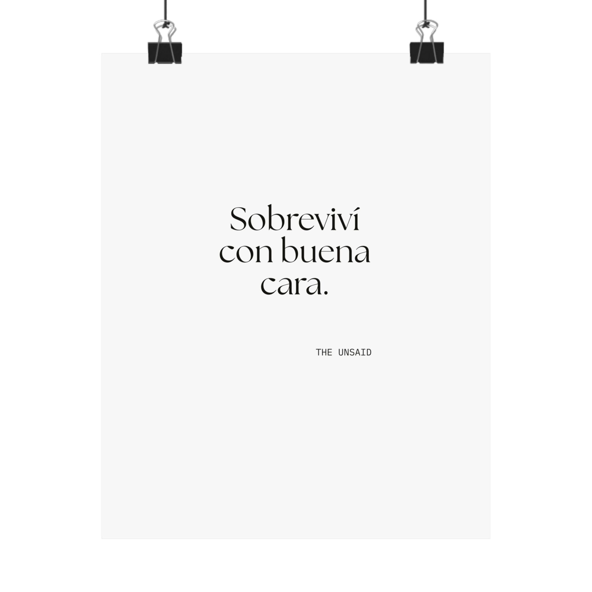Sobreviví con buena cara - Poster - En Español