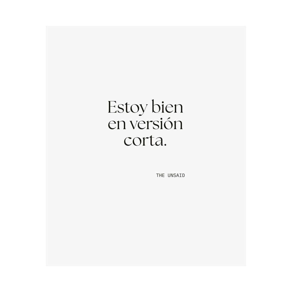 Estoy bien en versión corta - Poster - En Español