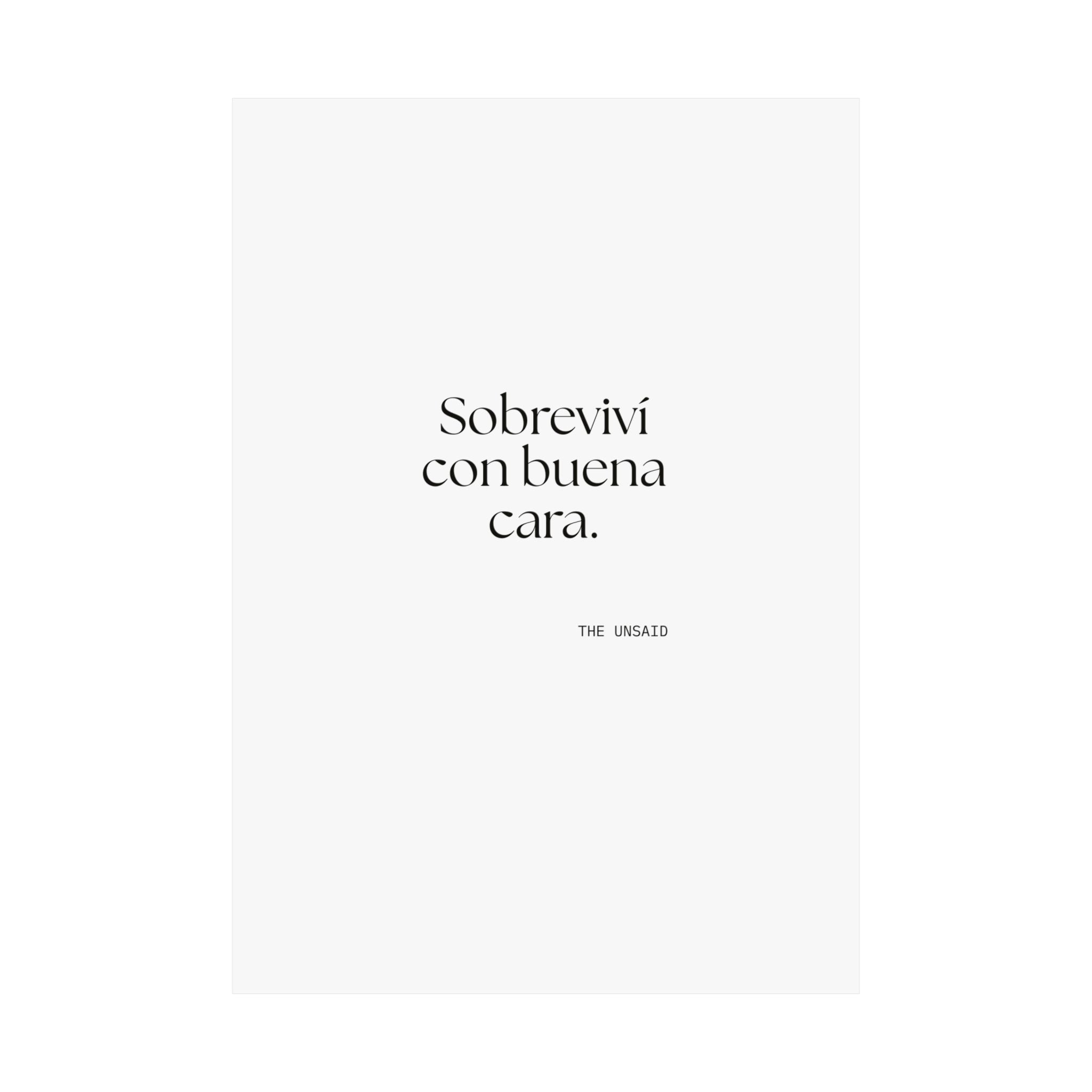 Sobreviví con buena cara - Poster - En Español