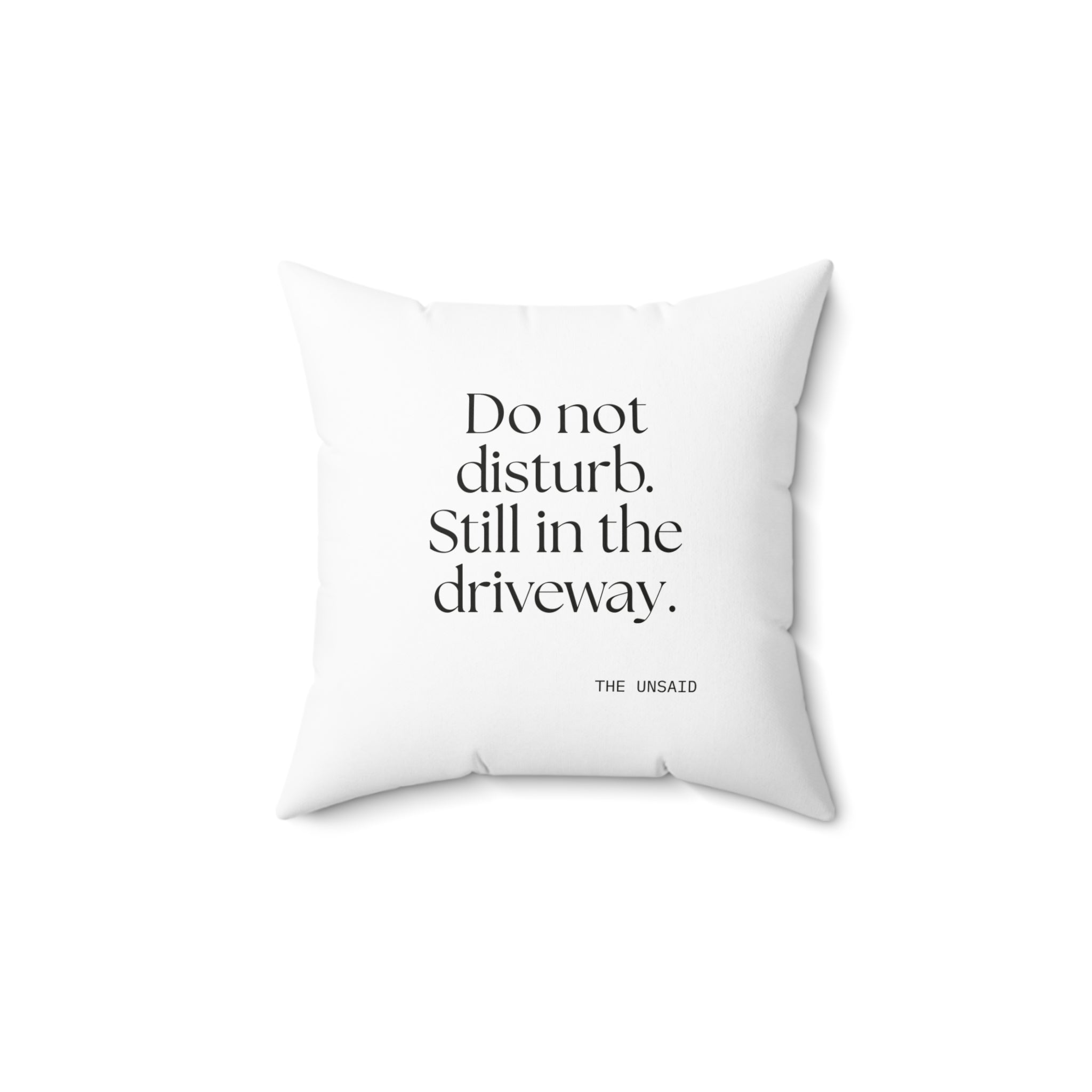 Do not disturb. Still in the driveway - Throw Pillow - For Quiet Minds