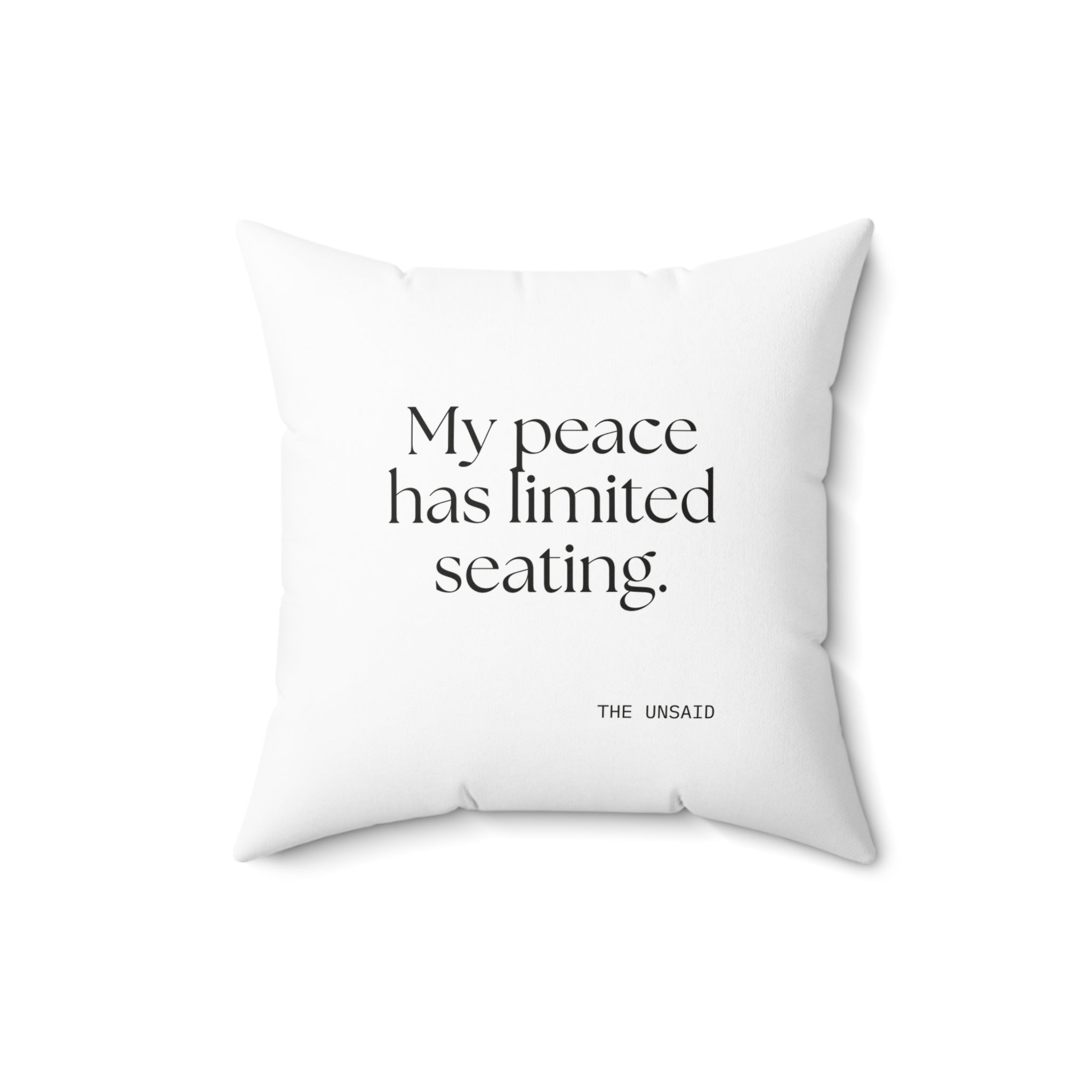 My peace has limited seating - Throw Pillow - For Introverts