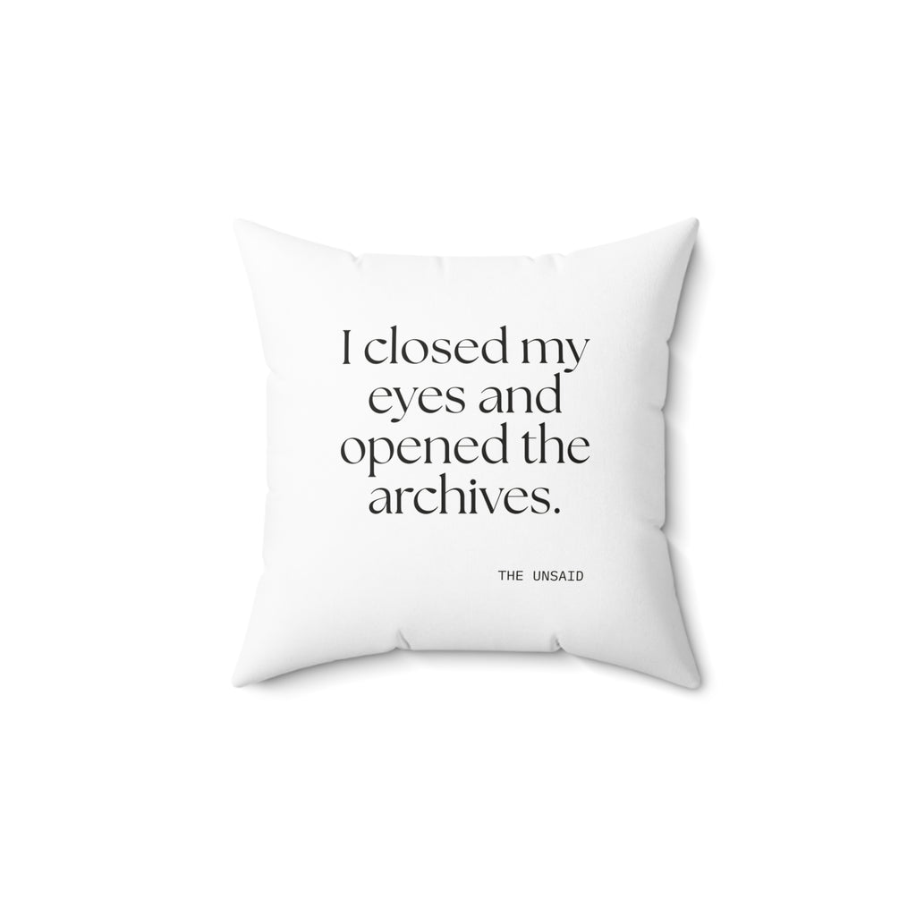I closed my eyes and opened the archives - Throw Pillow - For Overthinkers