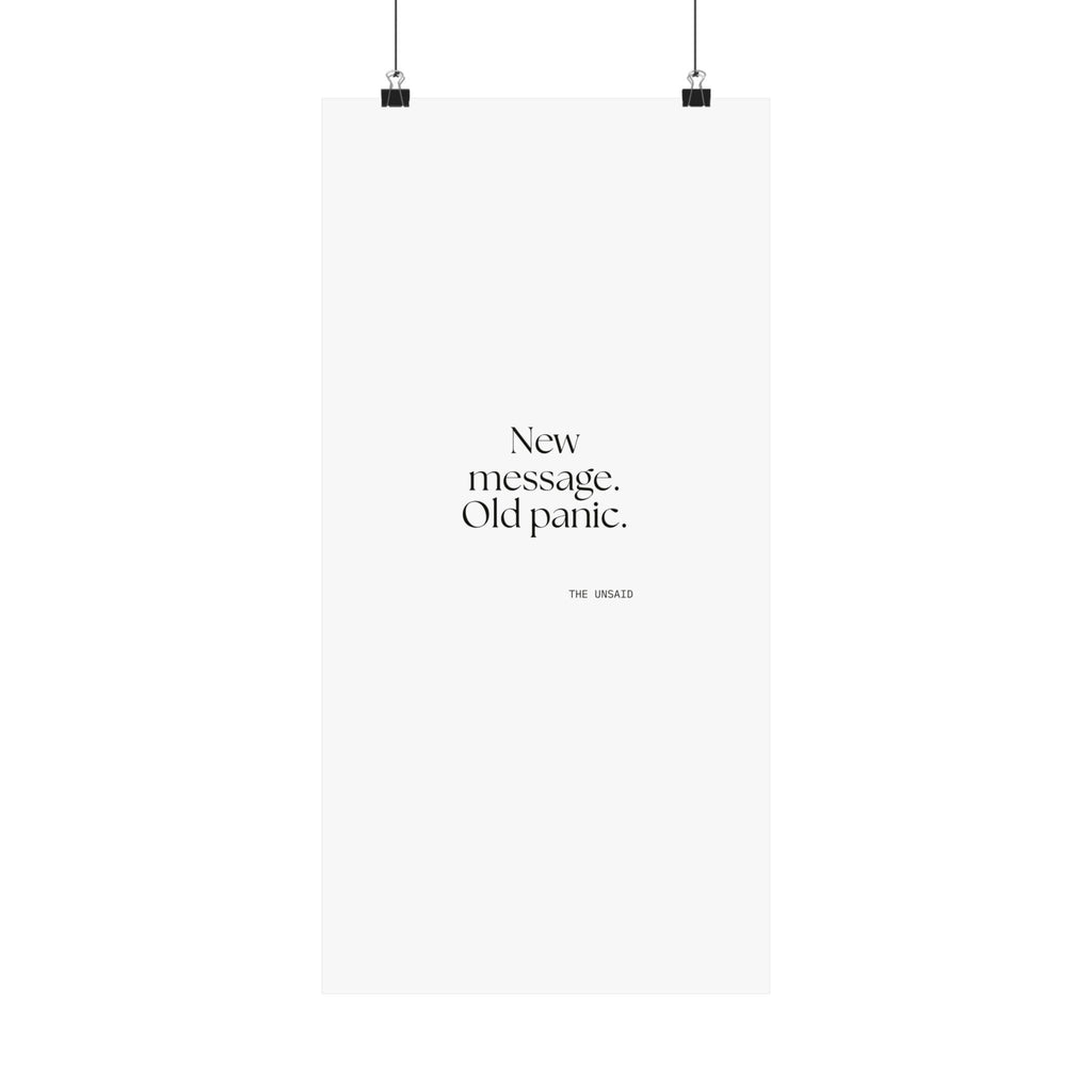 New message. Old panic - Poster - For Overthinkers