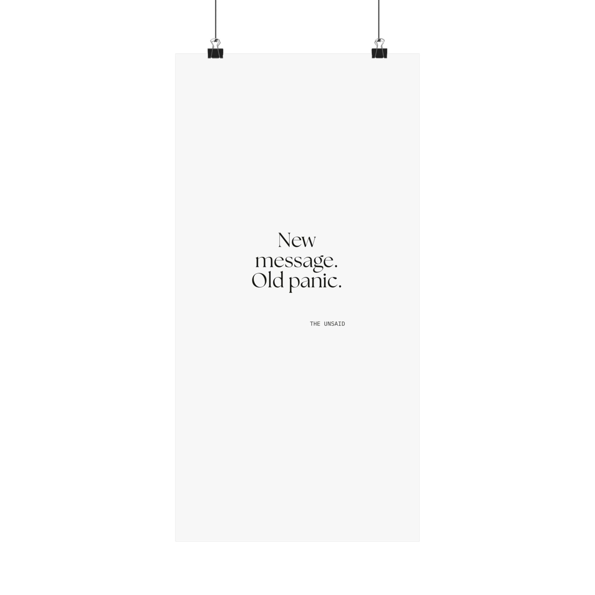 New message. Old panic - Poster - For Overthinkers