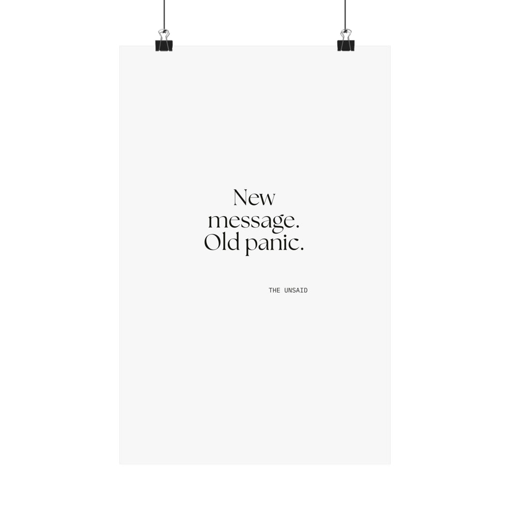 New message. Old panic - Poster - For Overthinkers
