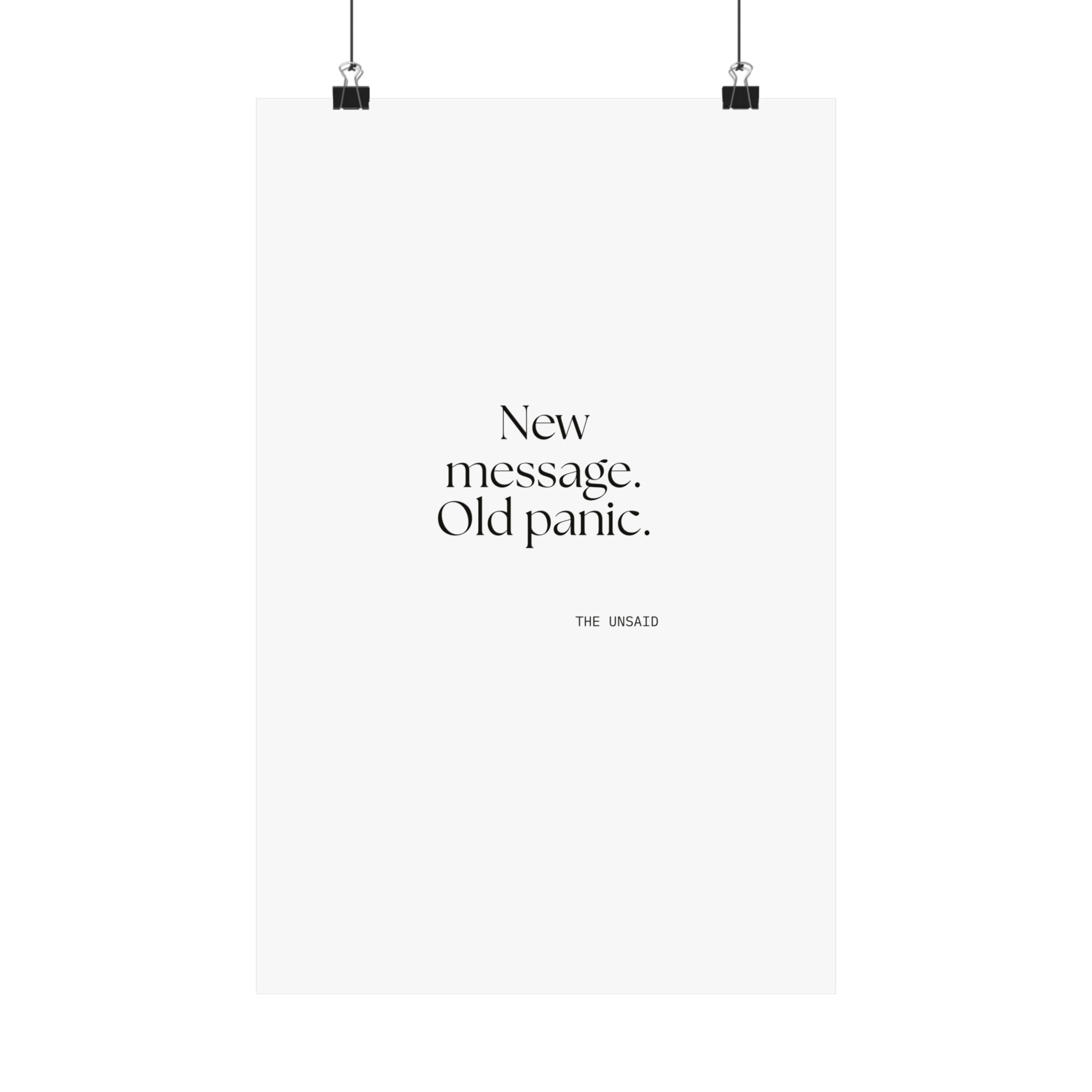 New message. Old panic - Poster - For Overthinkers