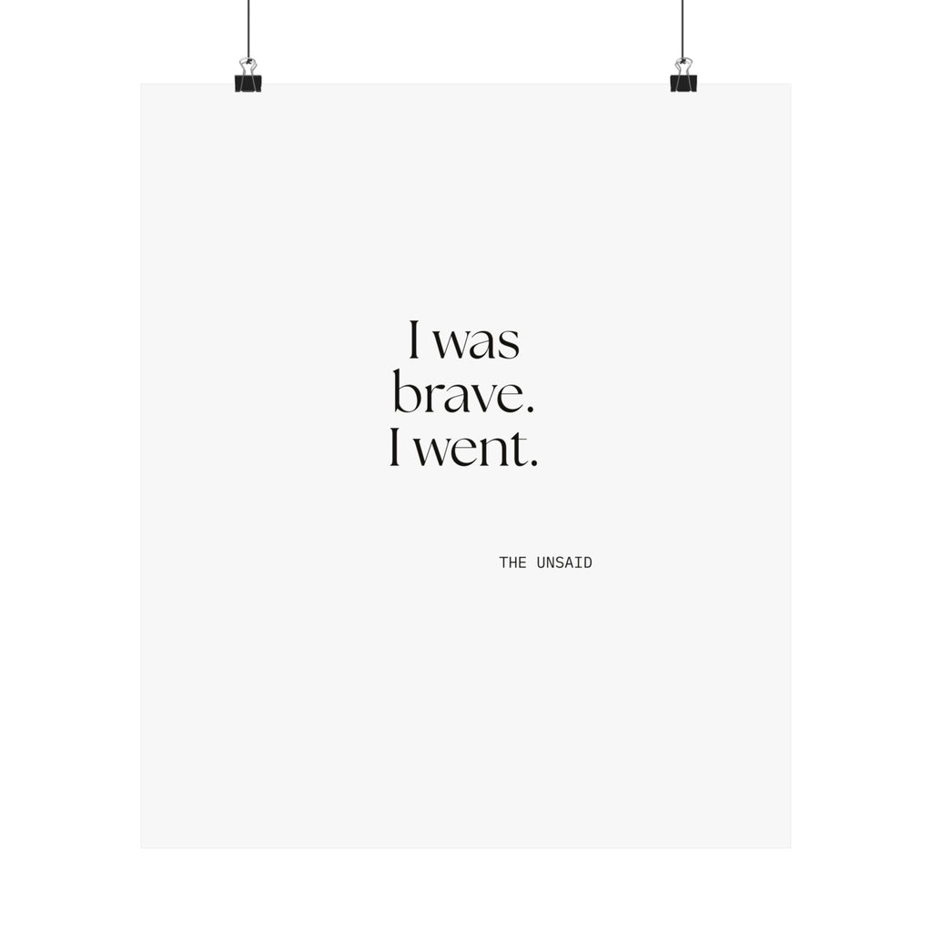 I was brave. I went - Poster - For Introverts