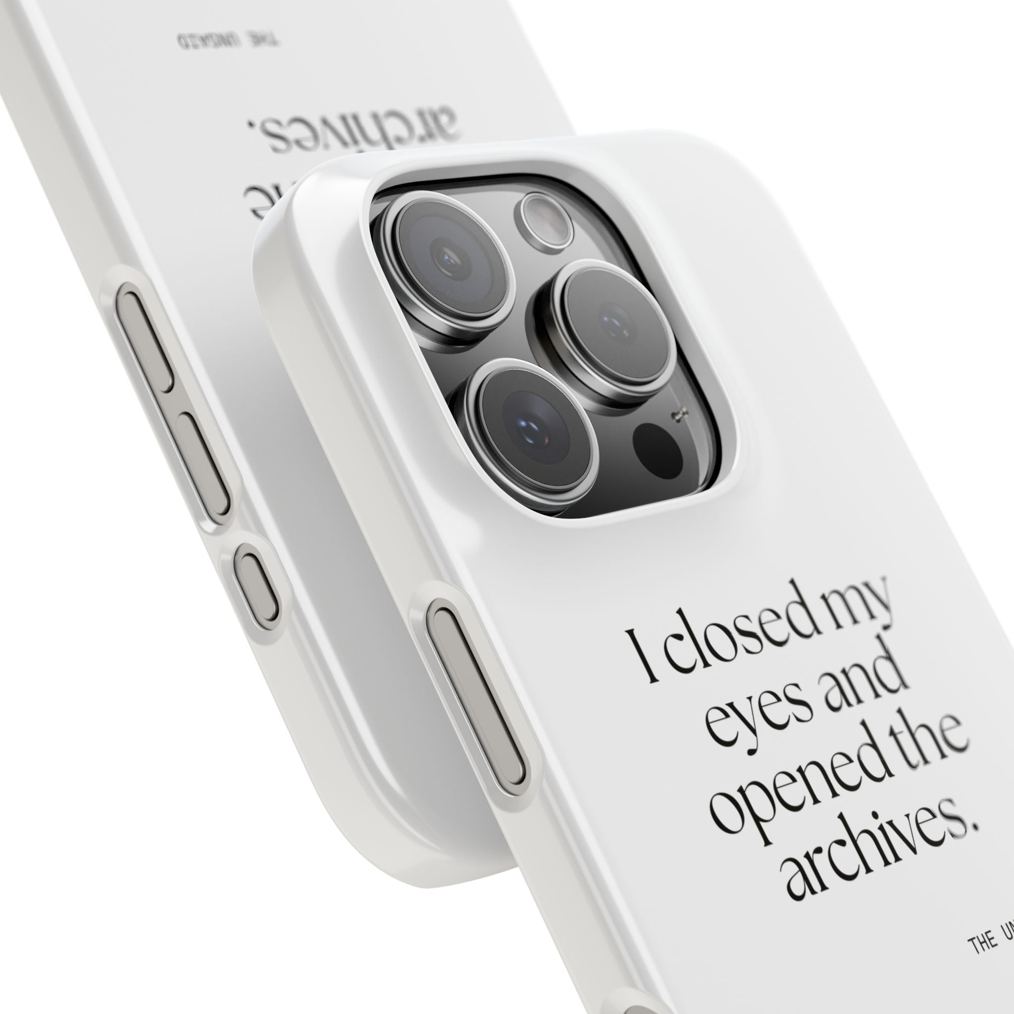 I closed my eyes and opened the archives - Phone Case - For Overthinkers