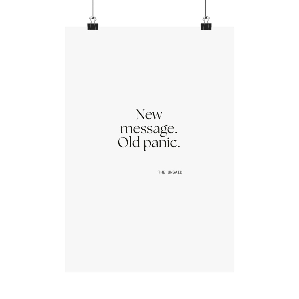 New message. Old panic - Poster - For Overthinkers