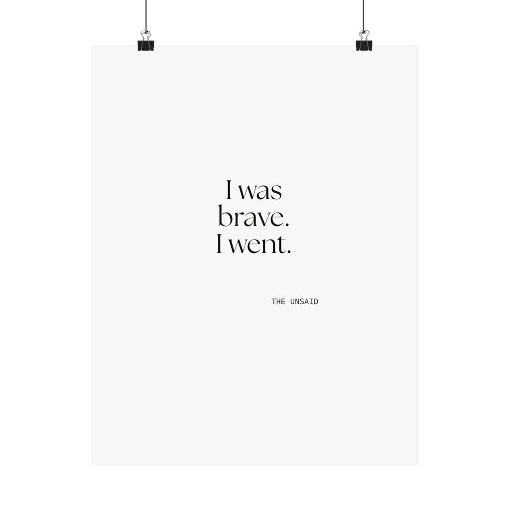 I was brave. I went - Poster - For Introverts