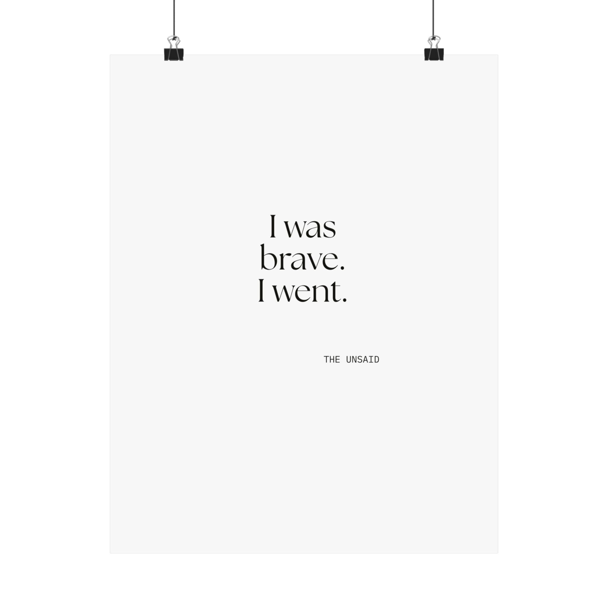 I was brave. I went - Poster - For Introverts