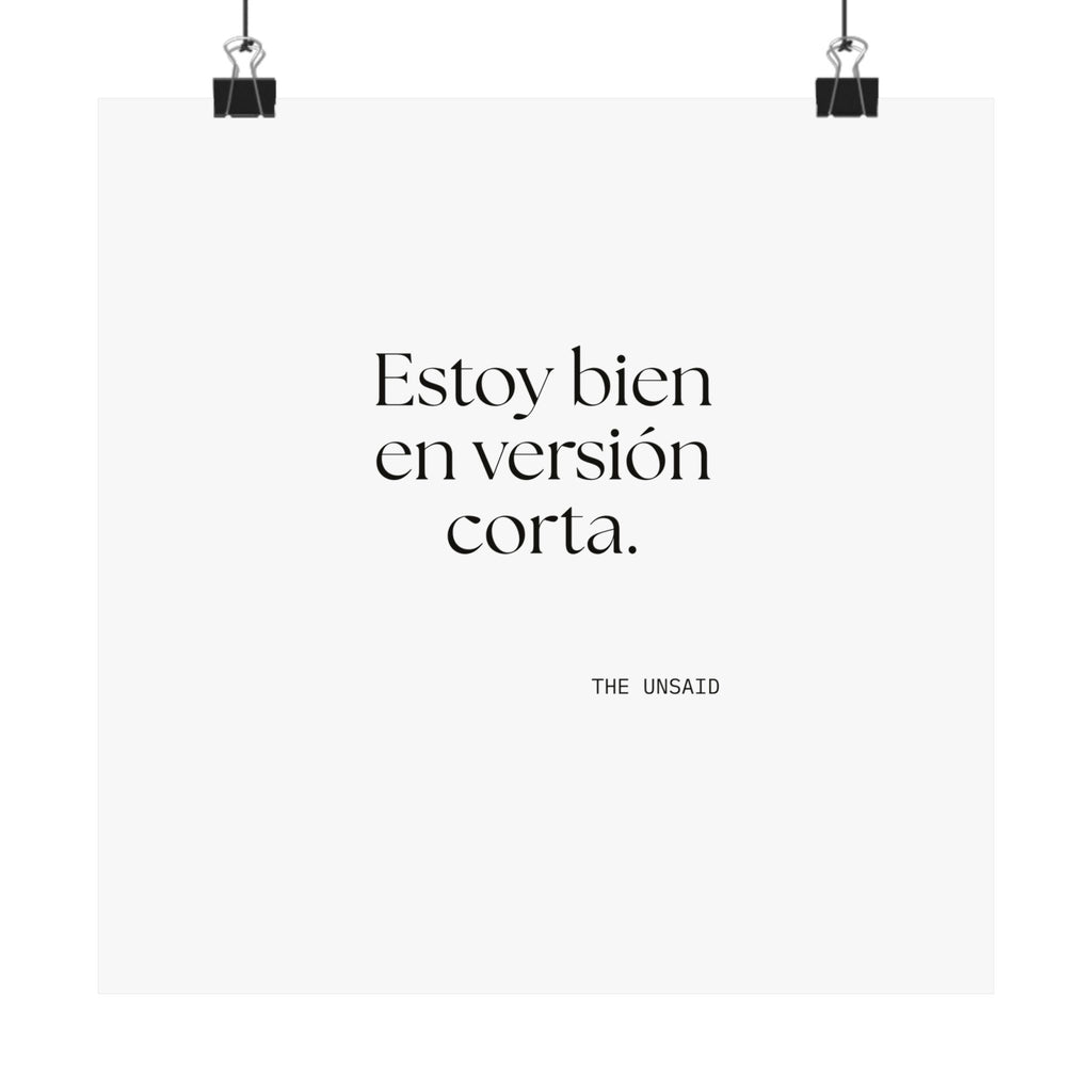 Estoy bien en versión corta - Poster - En Español