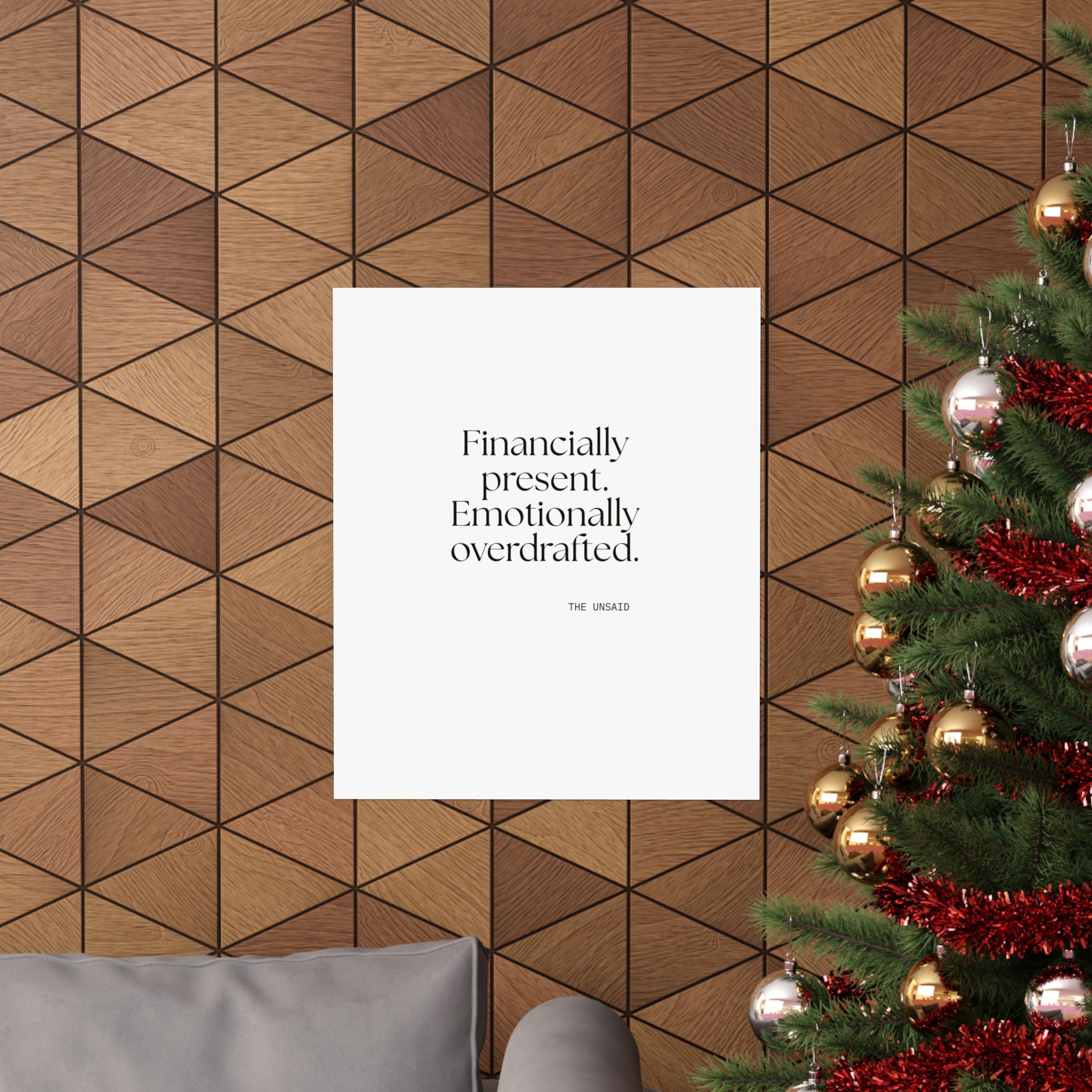 Financially present. Emotionally overdrafted - Poster - Dry Humor
