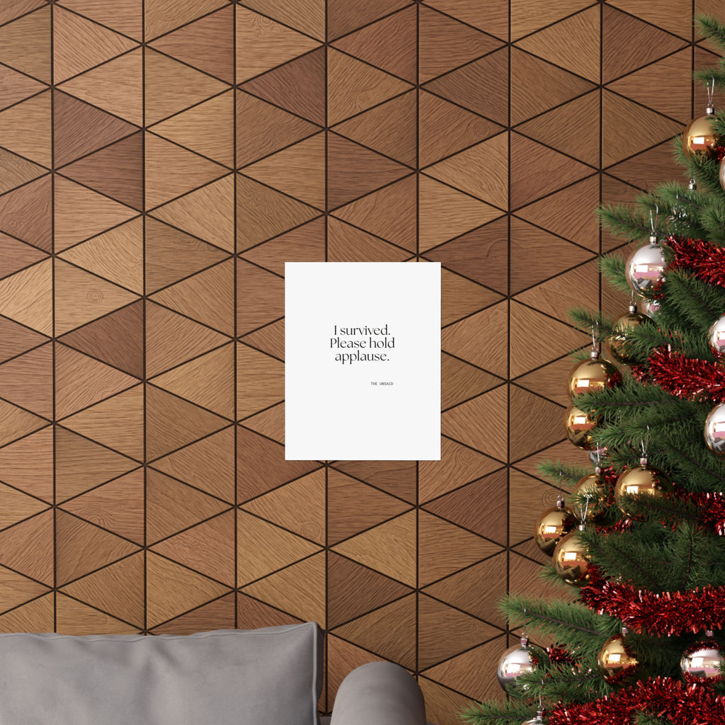I survived. Please hold applause - Poster - For Introverts