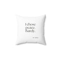 I chose peace. Barely - Throw Pillow - Dry Humor