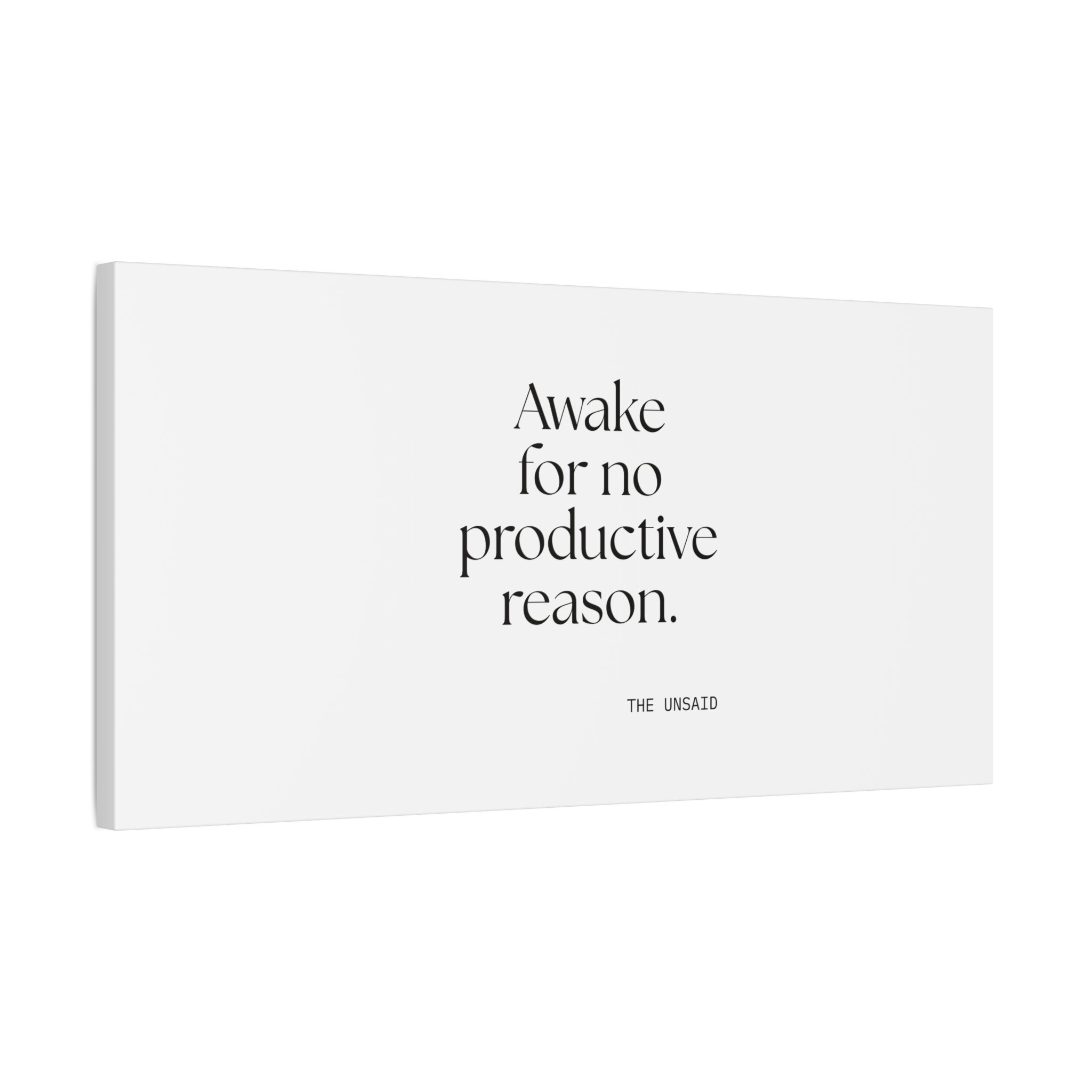 Awake for no productive reason - Canvas Print - For Overthinkers
