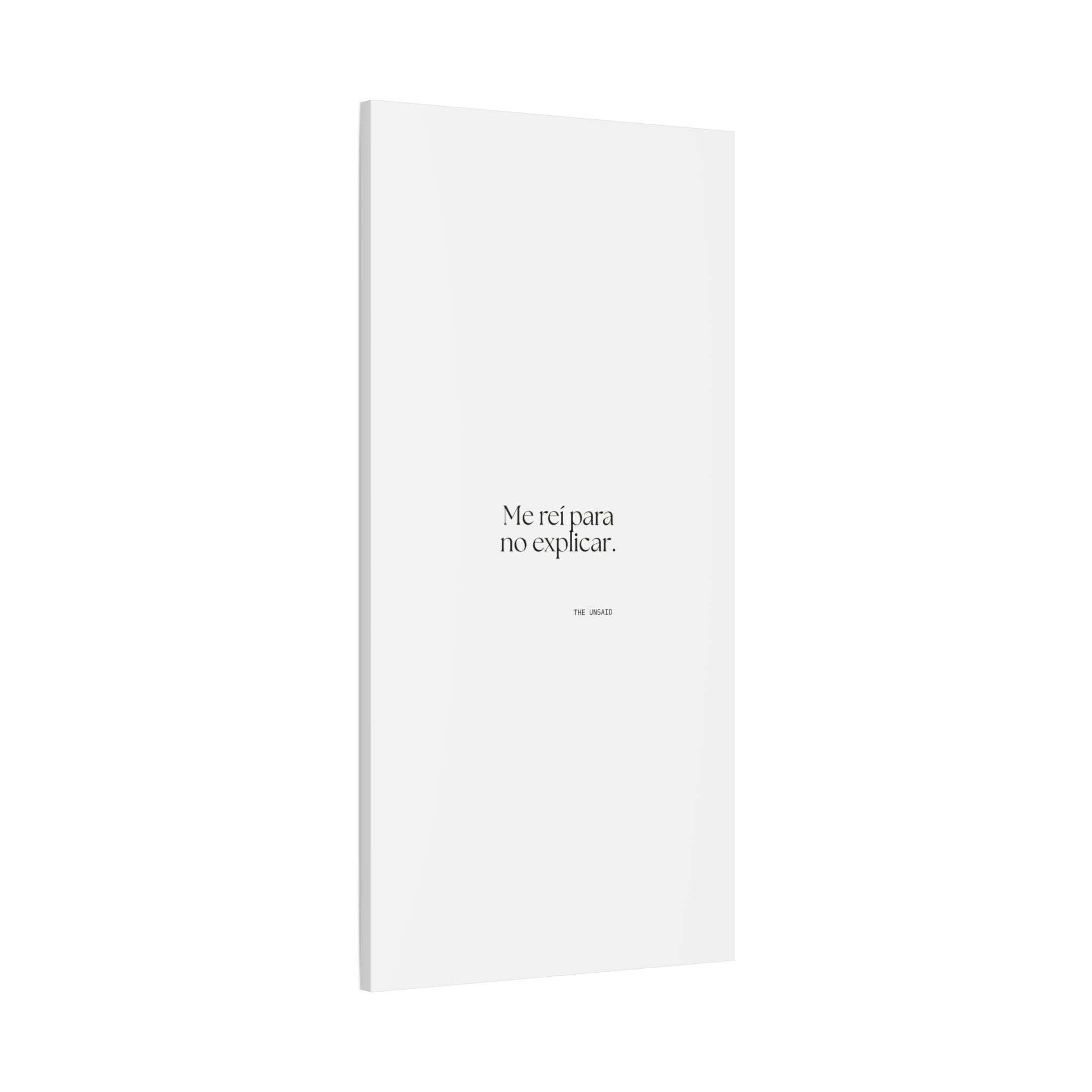Me reí para no explicar - Canvas Print - En Español