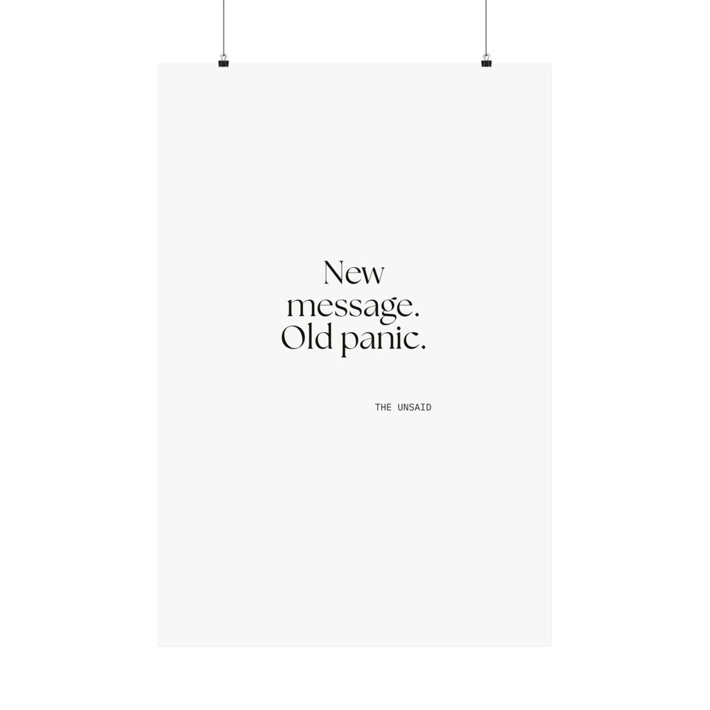 New message. Old panic - Poster - For Overthinkers