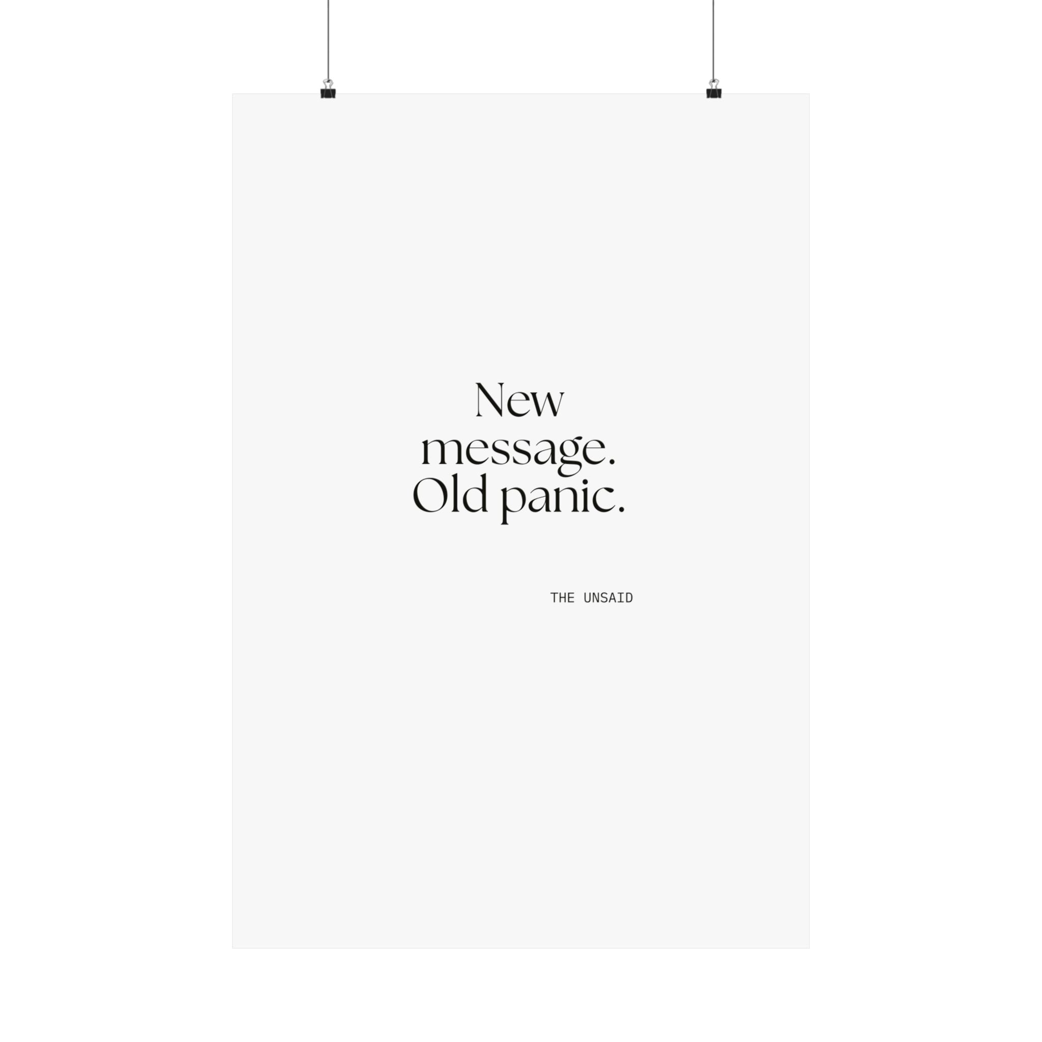 New message. Old panic - Poster - For Overthinkers