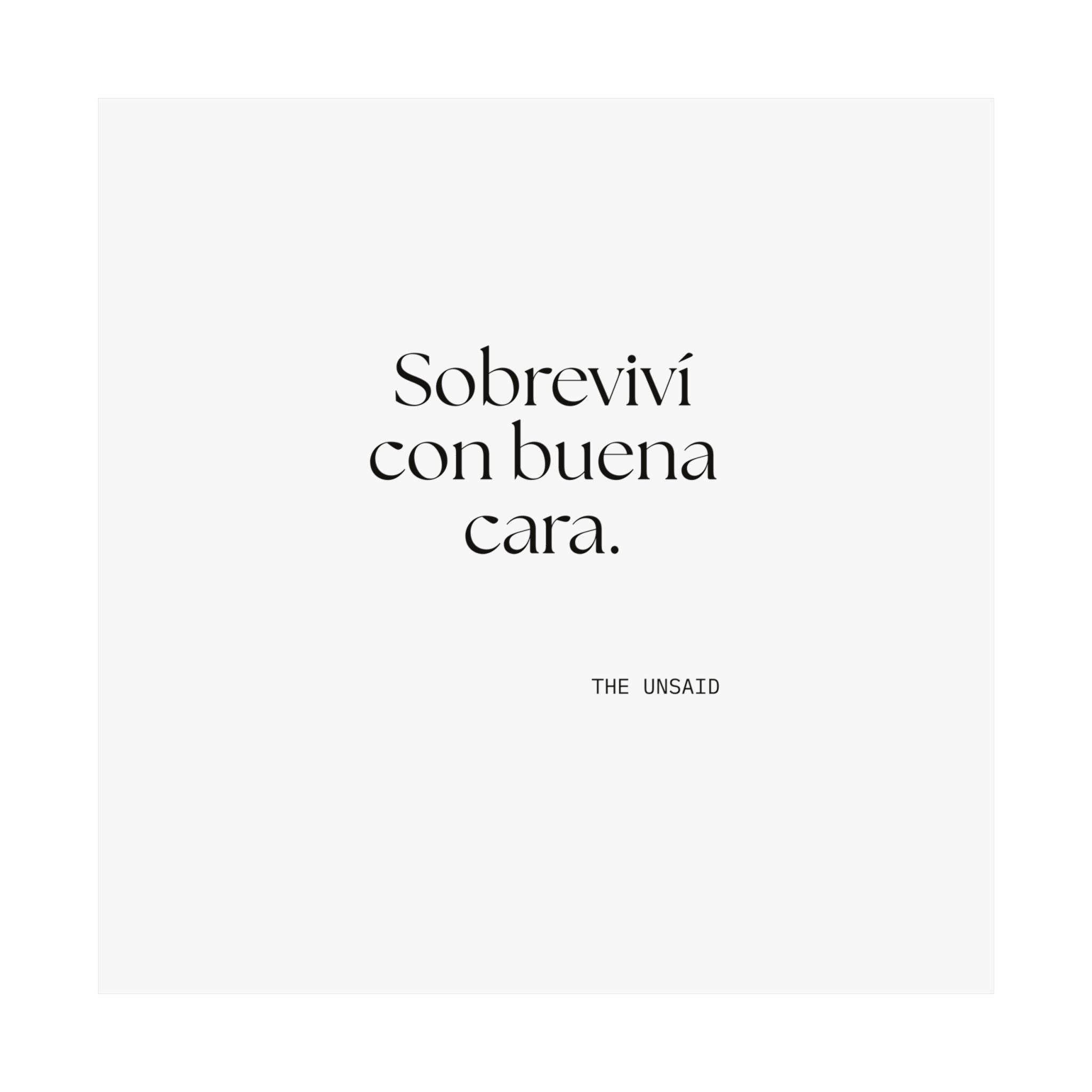 Sobreviví con buena cara - Poster - En Español